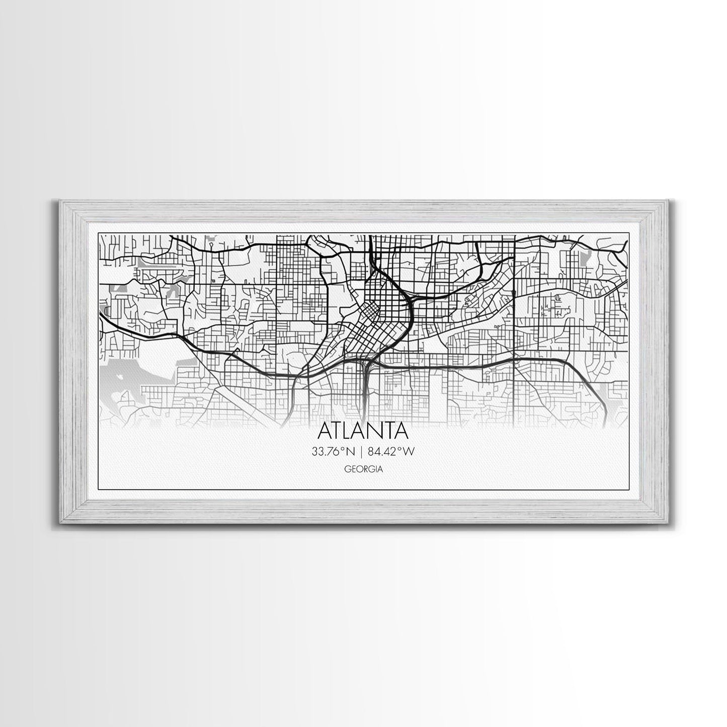 Atlanta Street Map, Georgia Map, Map Print, Modern Art, Wall Art, Canvas Print, Housewarming Gift, Above Bed Prints, Wall Prints