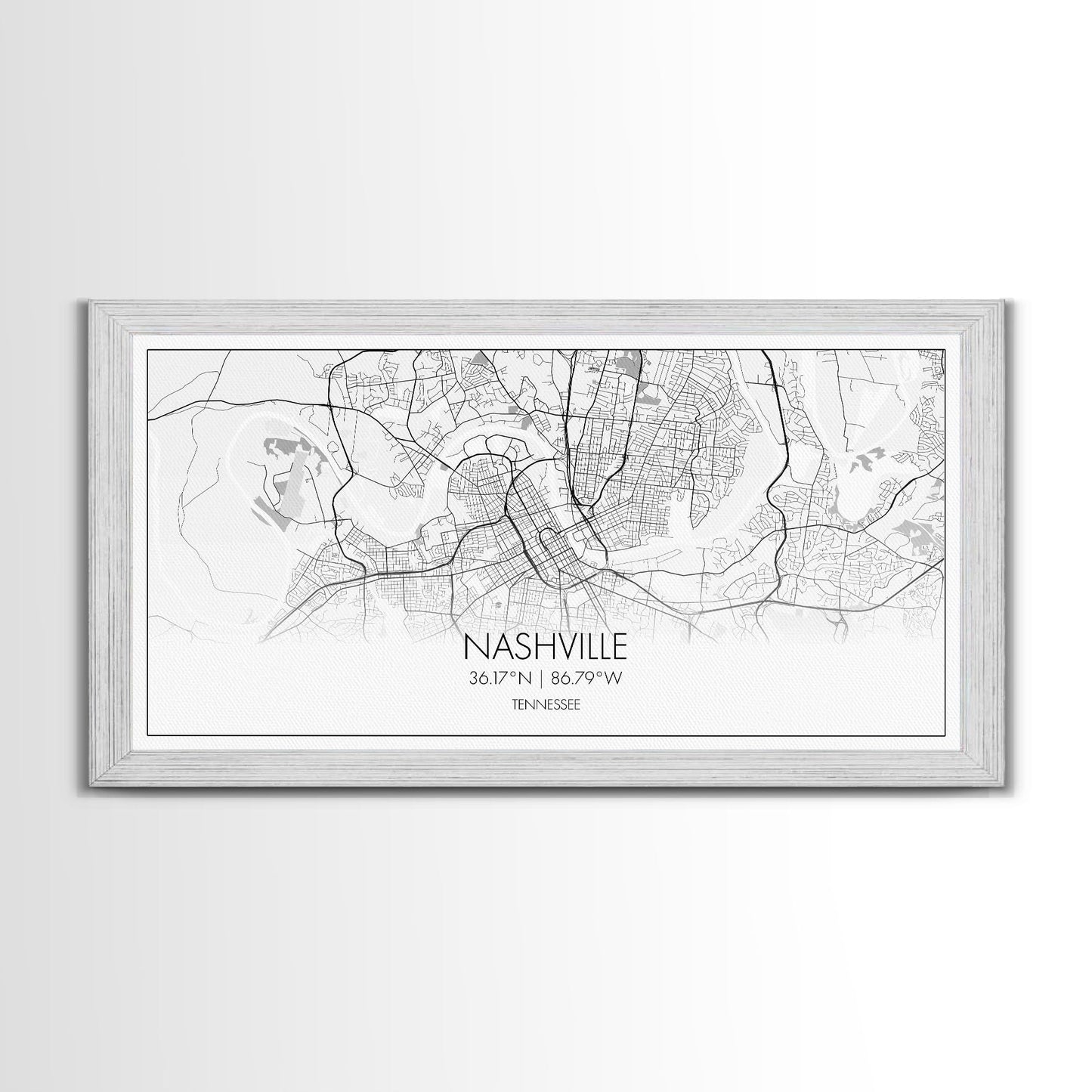 Nashville City Map, Tennessee Map, Map Art, Minimalist Wall Art, Wall Art, Canvas Art, Music Lover Gift, Country Décor, Landscape Wall Art