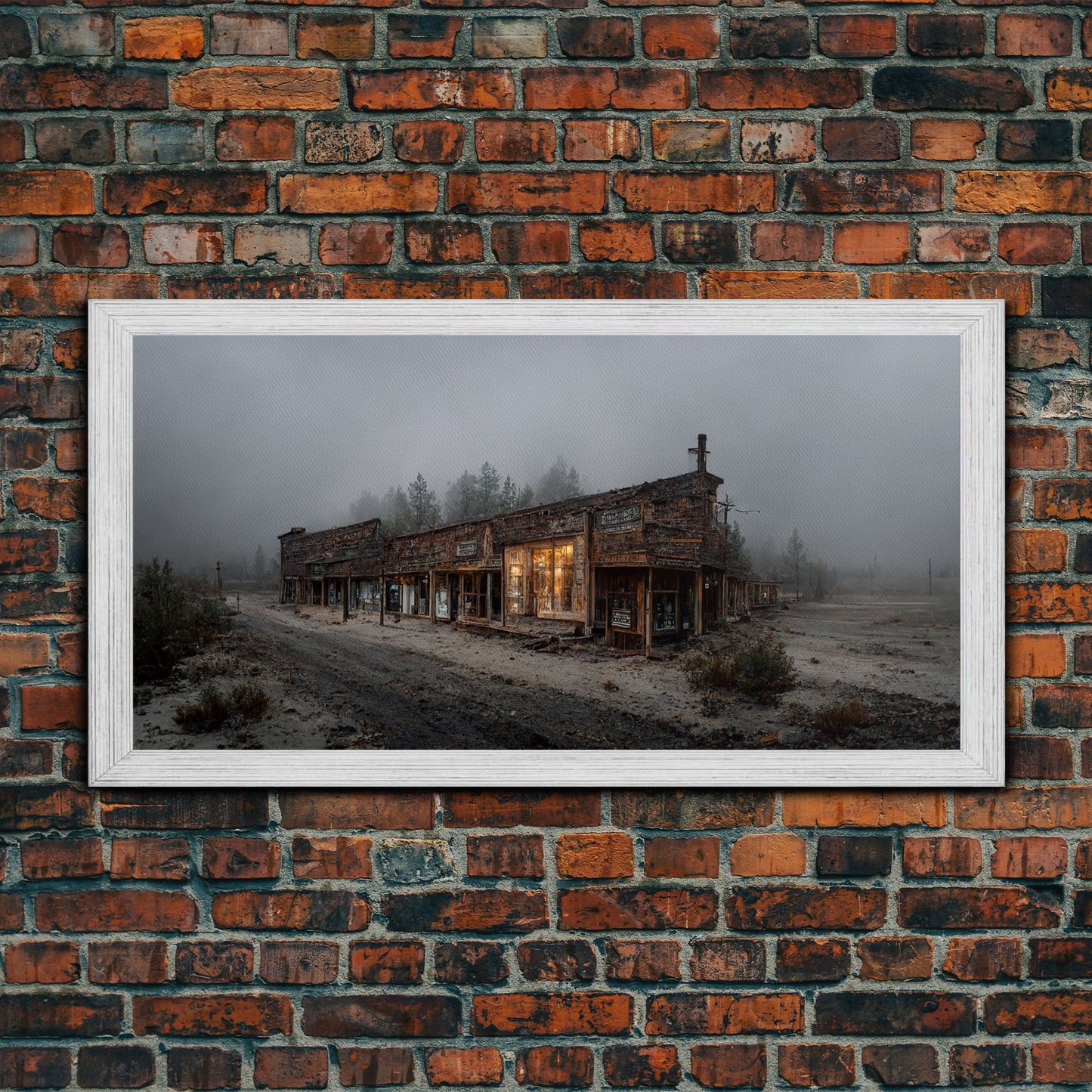 Rustic, Western theme canvas art, ghost town canvas print, wild west saloon art, man cave wall art, living room art, Cowboys