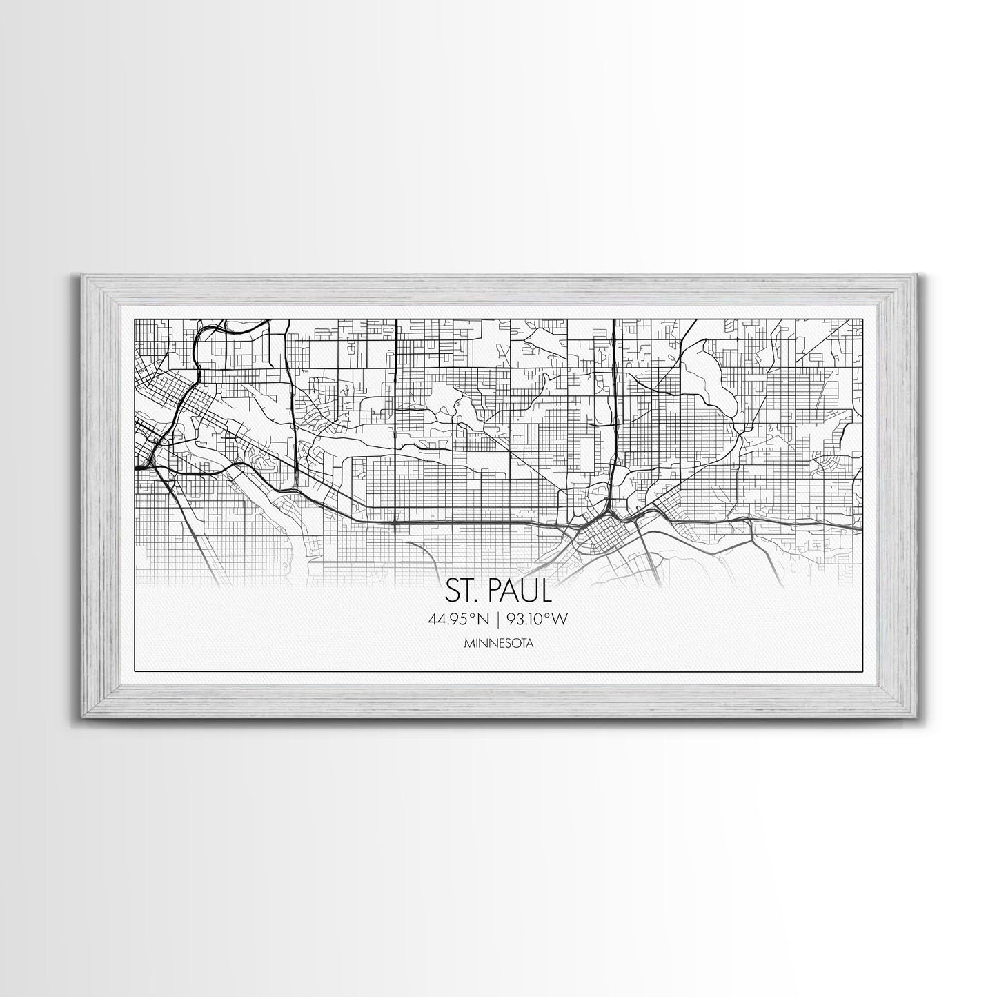 St Paul City Map, Minnesota Art, Map Print, Modern Wall Art, Wall Art, Canvas Art, Bedroom Teen Girl Art, Newlywed Gift, College Dorm Décor