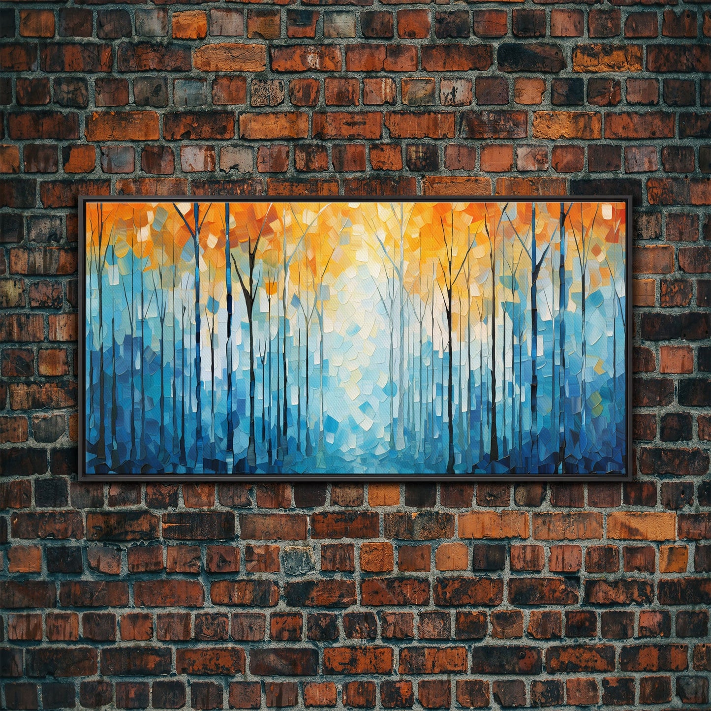 Abstract Wall Art, Forest Wall Decor, Forest Painting, Wall Art, Canvas Print, Wall Hanging, Landscape Art, Farmhouse Wall Decor, Cozy Gift