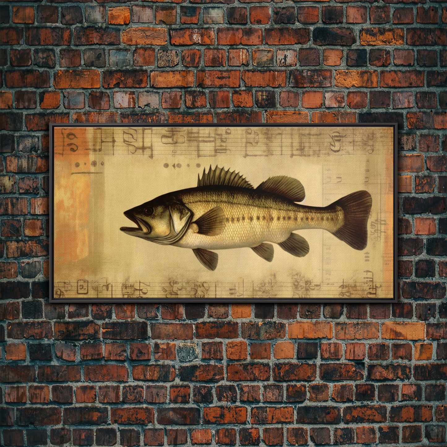 Fish Wall Decor, Animal Wall Art, Nature Wall Art, Minimalist Wall Decor, Panoramic Wall Decor, Canvas Print, Wall Art, Framed Canvas Art
