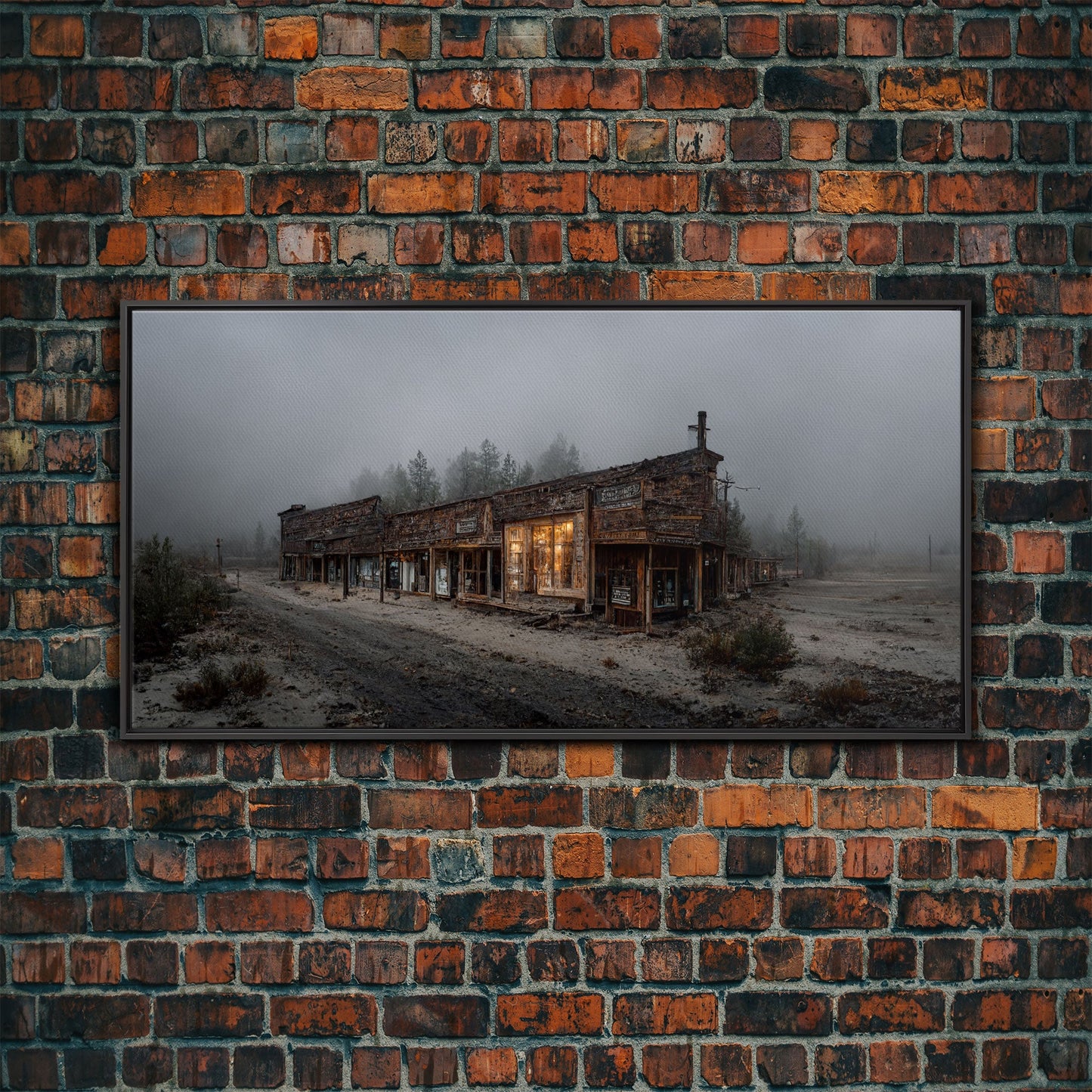 Rustic, Western theme canvas art, ghost town canvas print, wild west saloon art, man cave wall art, living room art, Cowboys