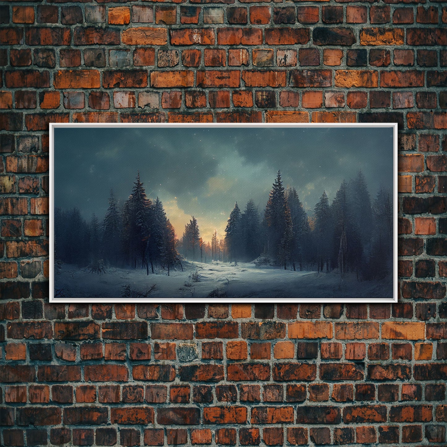 Dreamy Landscape Painting Canvas Print, country side, farmhouse decor, beautiful scenic wall art