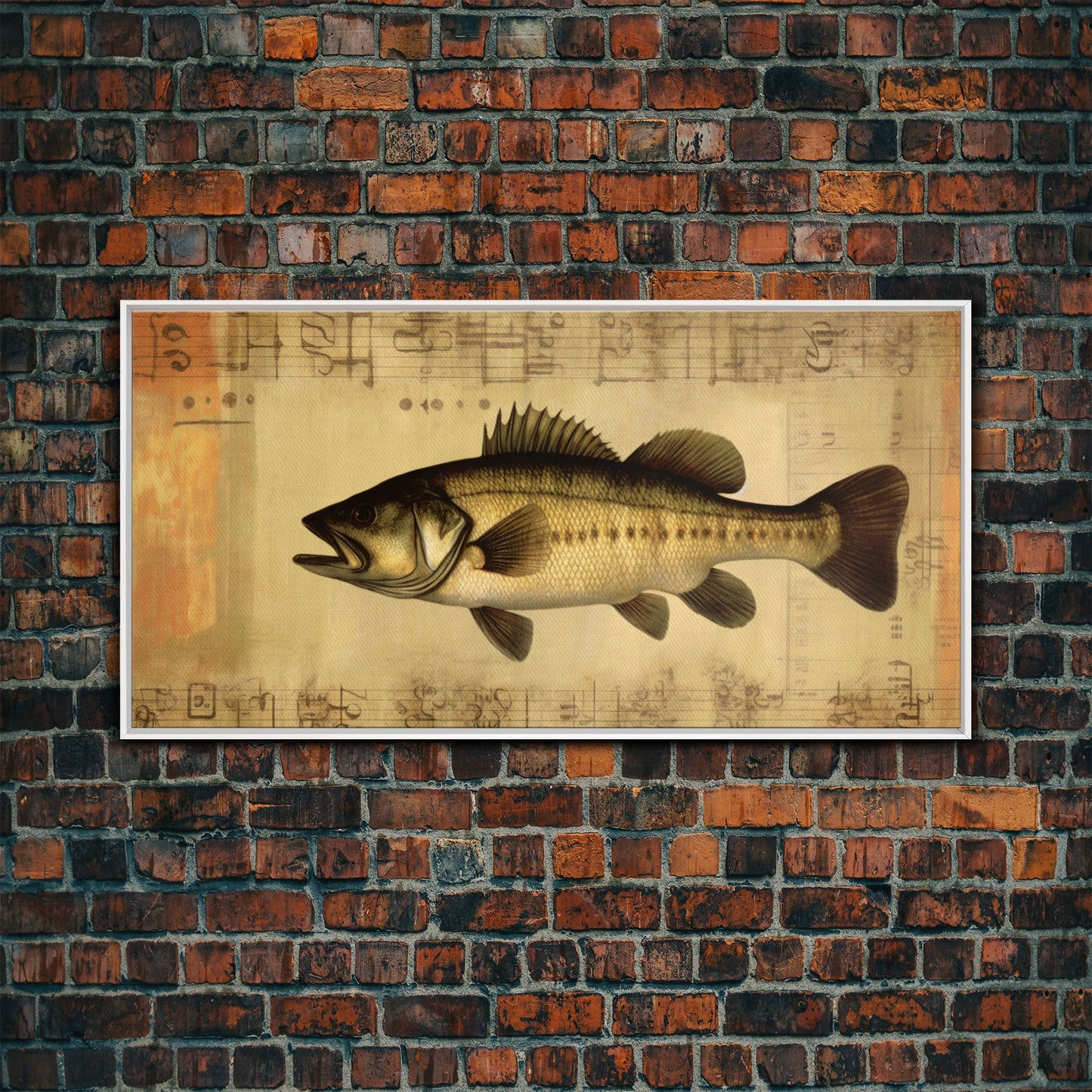 Fish Wall Decor, Animal Wall Art, Nature Wall Art, Minimalist Wall Decor, Panoramic Wall Decor, Canvas Print, Wall Art, Framed Canvas Art