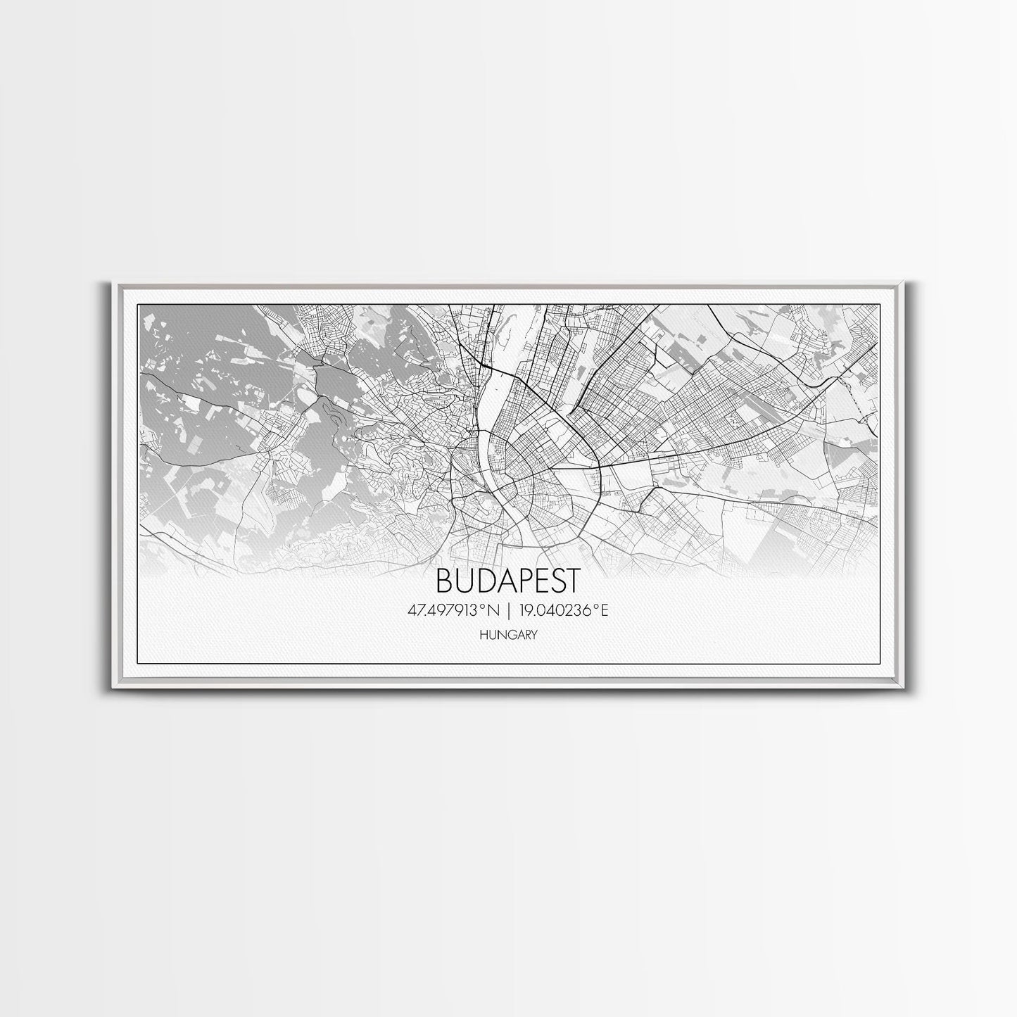 Budapest Street Map, Hungary Map, Map Print, Modern Art, Wall Art, Canvas Art, Moving Gifts, Gift For New Home, Guest Room Decor, Prints