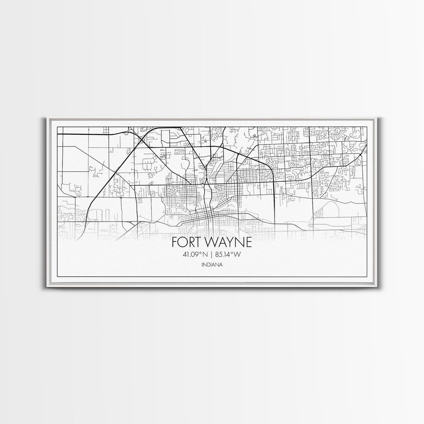 Fort Wayne Map, Nevada Map, Map Art, Minimalist Art, Wall Art, Canvas Art, Moving Gifts, Pool Room Décor, Bar Wall Art, Rustic Home Décor