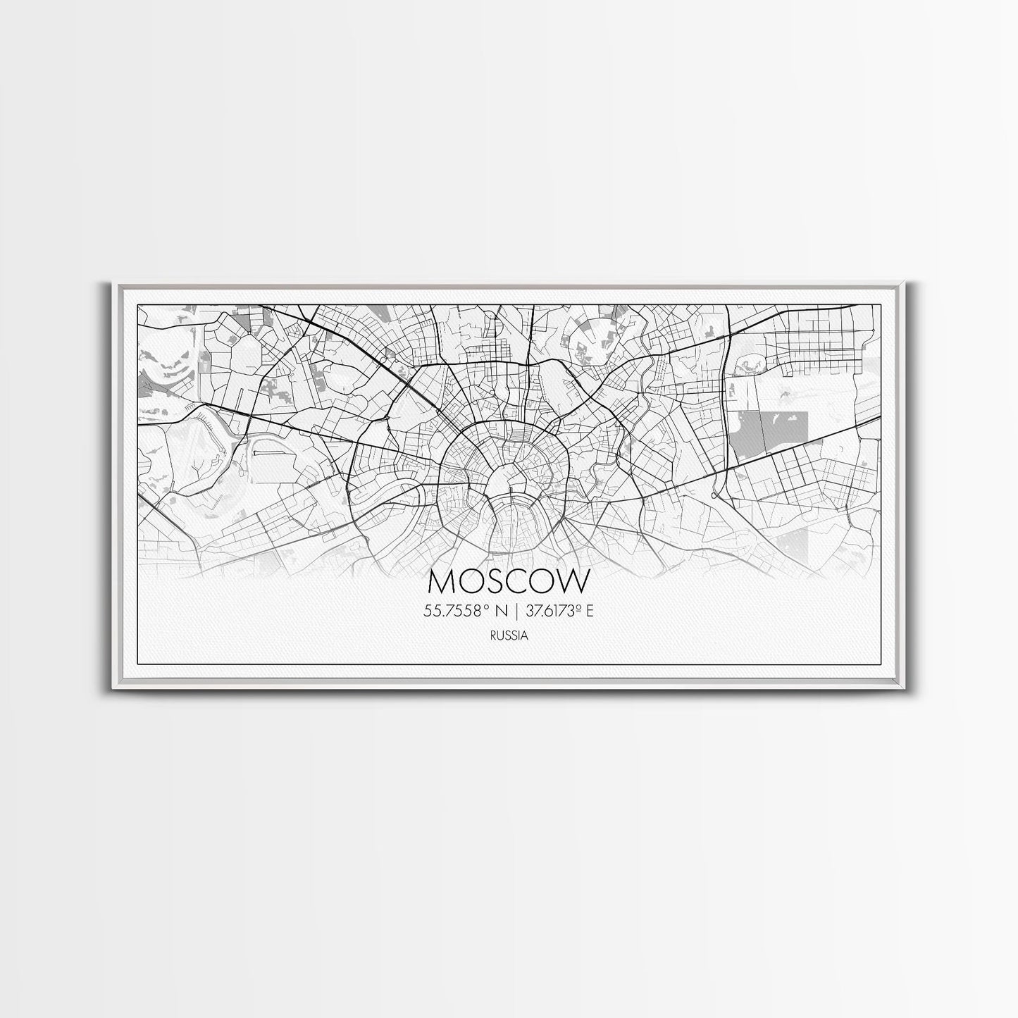 Moscow City Map, Russia Map, Map Art, Minimalist Wall Art, Wall Art, Canvas Art, European Wall Art, Russian Wall Print, Gift For Friend