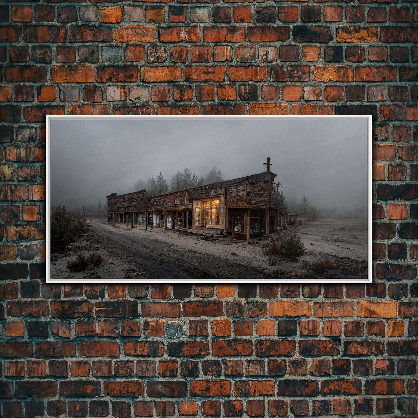 Rustic, Western theme canvas art, ghost town canvas print, wild west saloon art, man cave wall art, living room art, Cowboys