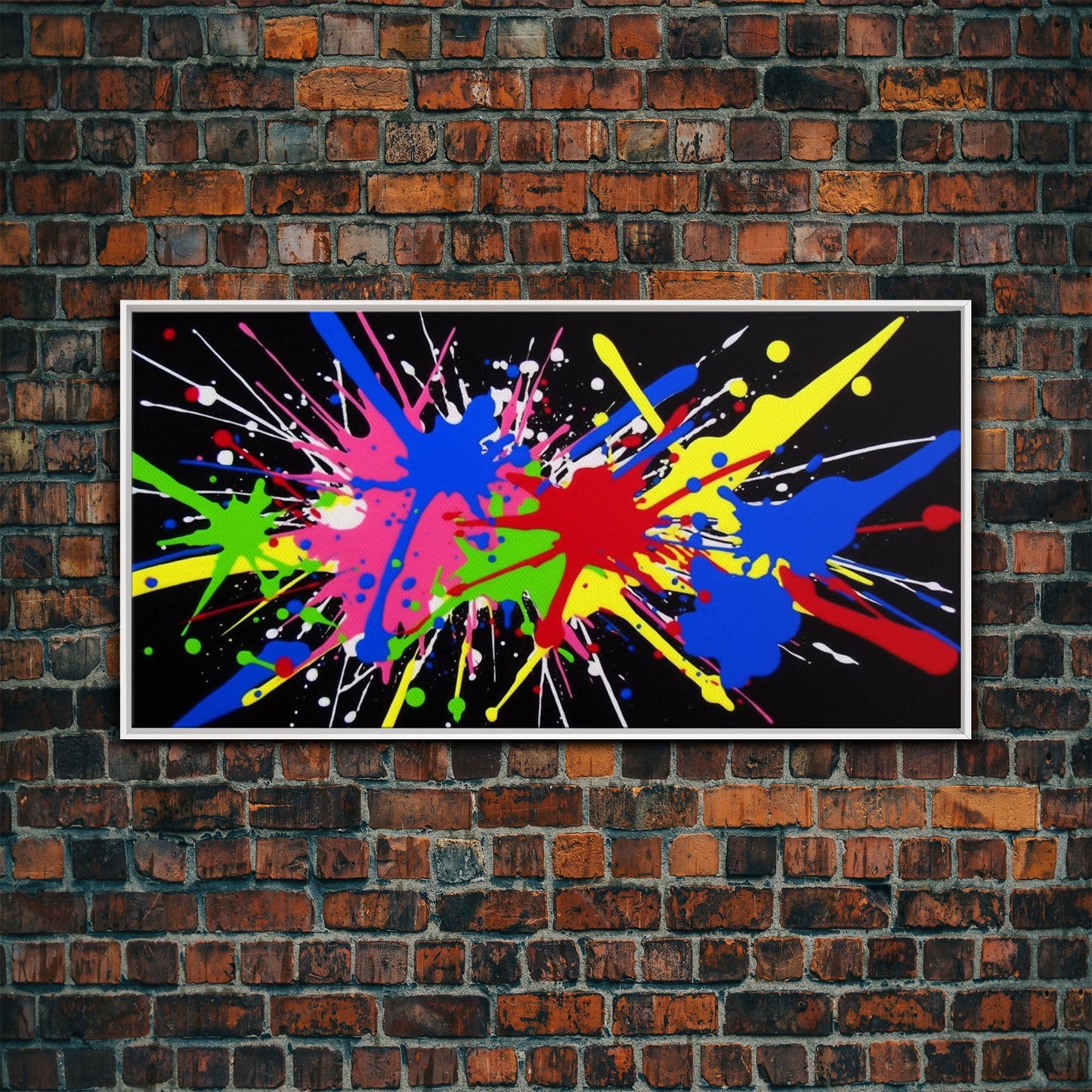 SPLAT! Graffiti Art - Colorful Painting / Canvas Print - Retro / Midcentury Style Abstract / Impressionist Art - Splatter Art