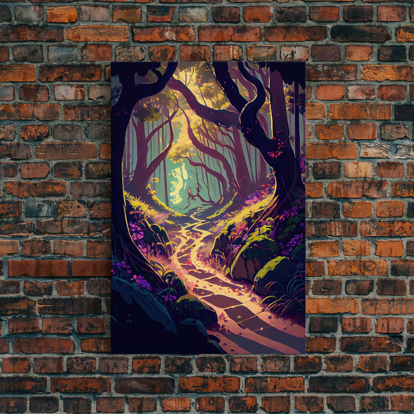Path Into The Wood Forest Nature Trees Fine Art Print, Wall Decor, Wall Poster, Wall Art Print