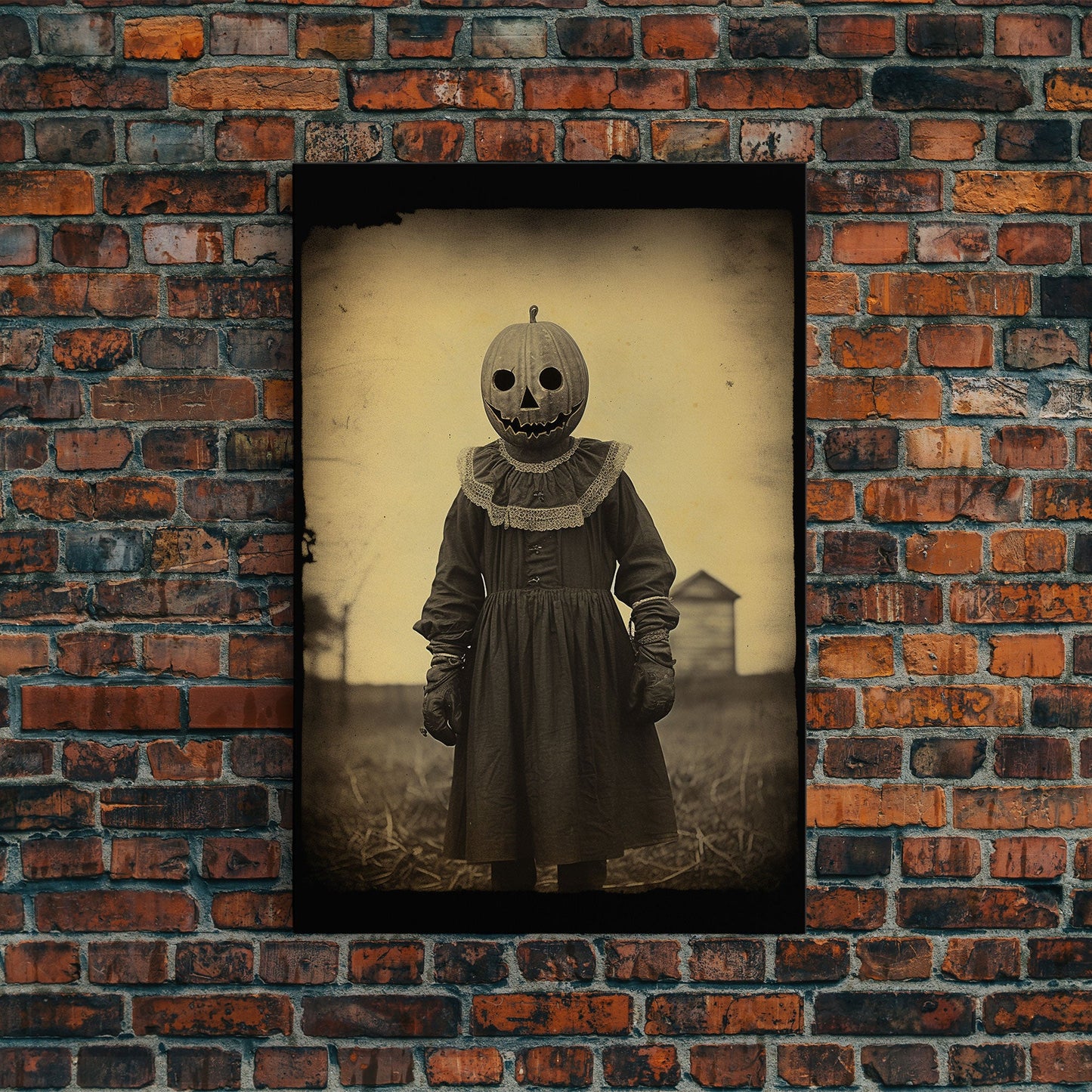 Creepy Wall Art, Horror Home Decor, Scary Wall Art, Spooky Halloween Canvas Print, Wall Art, Vertical Print, Home Decor, Wall Decor