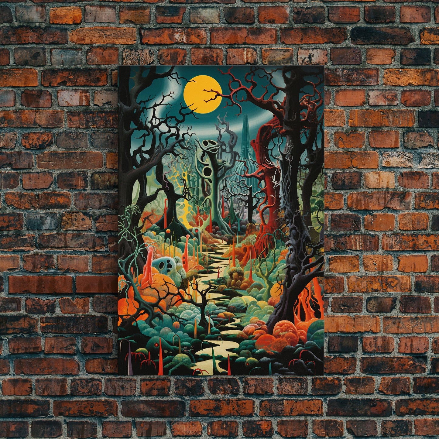 Halloween Wall Art, Spooky Room Decor, Creepy Wall Art, Canvas Print, Wall Art, Vertical Print, Horror Home Decor, Ghost Art Print