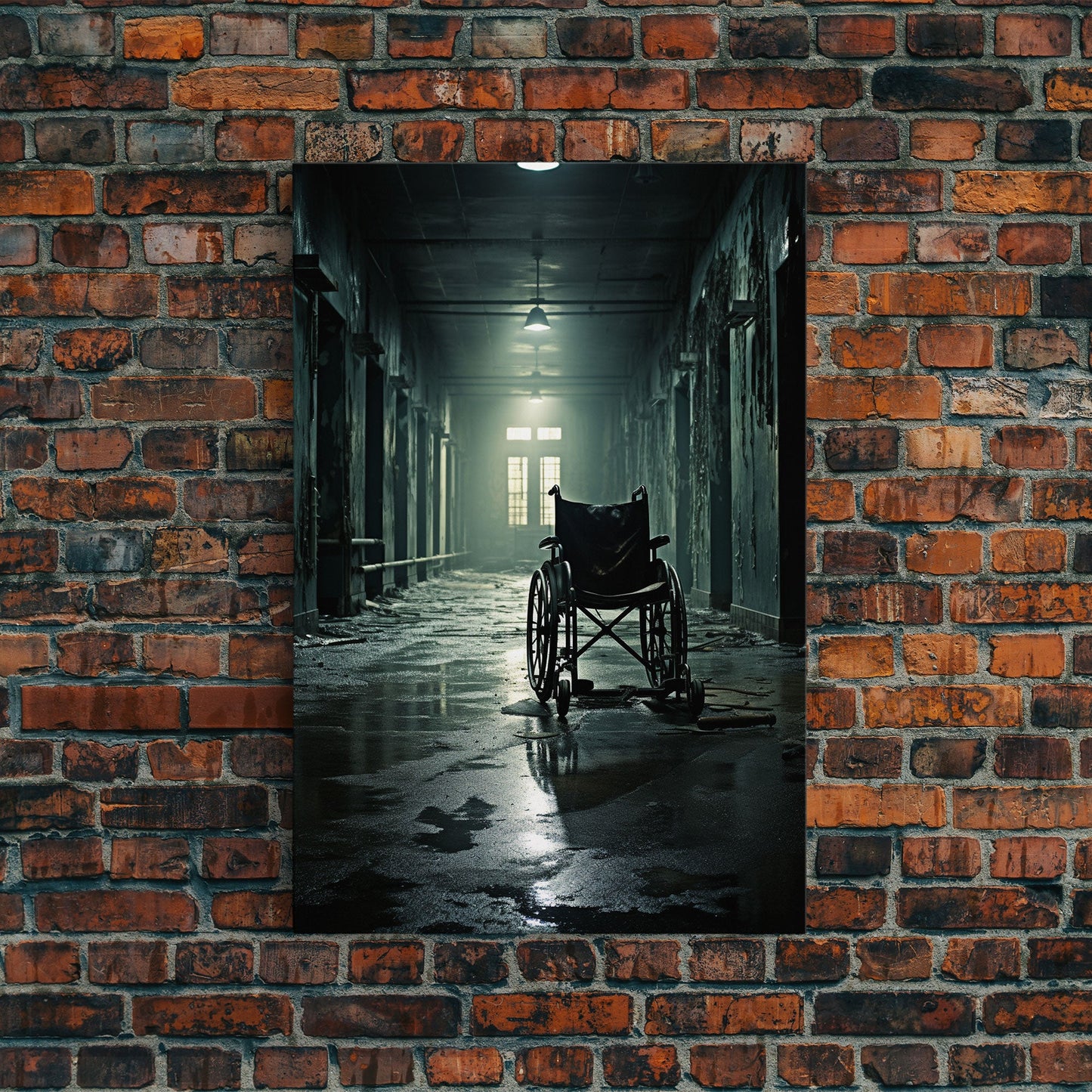 The Abandoned Asylum, Halloween Wall Art, Scary Wall Art, Canvas Print, Wall Hanging, Portrait Art, Horror Home Decor, Dorm Room Art