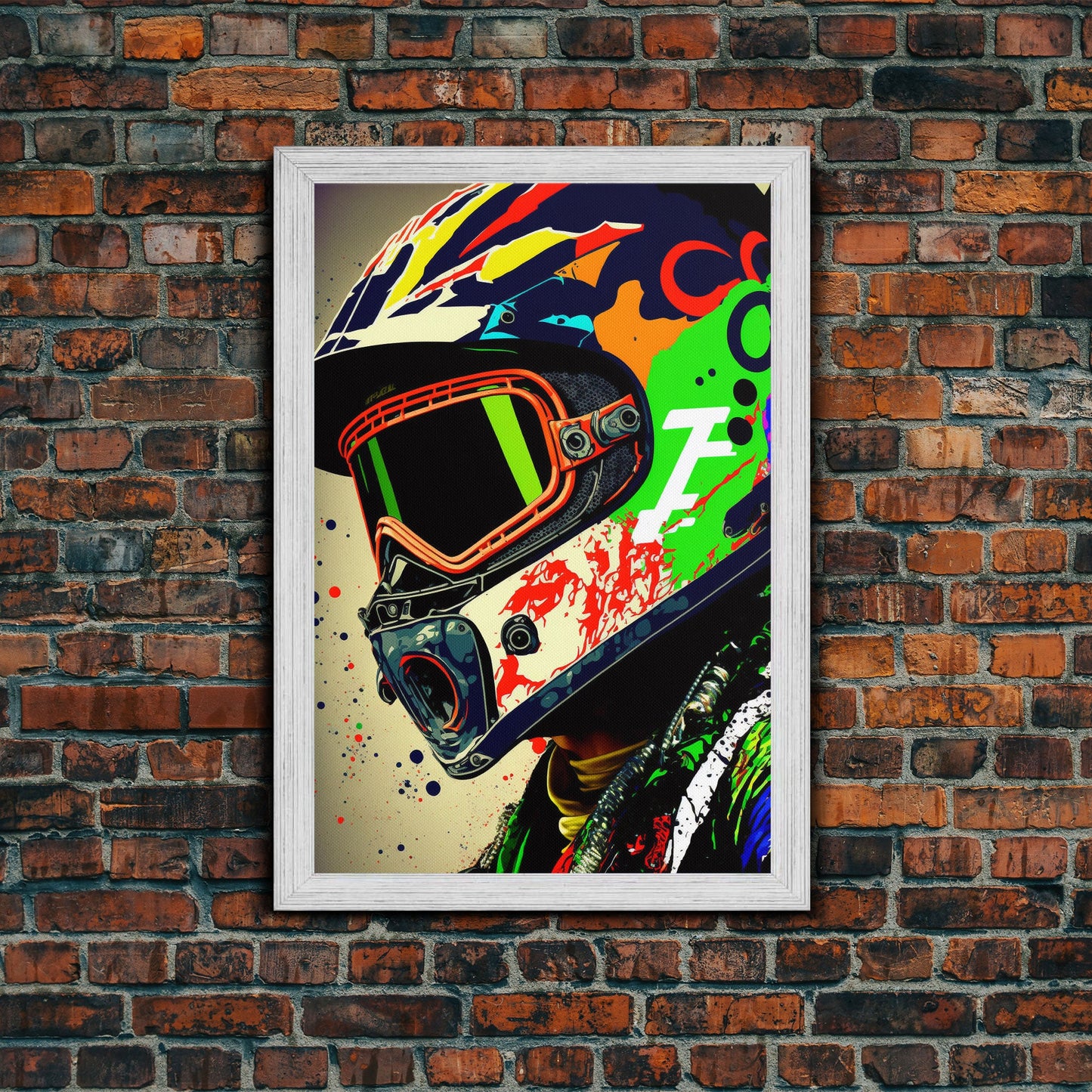 Motorcycle wall art framed print, Motorcycle poster print, MotoGP art, Motorcycle gifts, Motorcycle gift, Biker gift ready to hang print