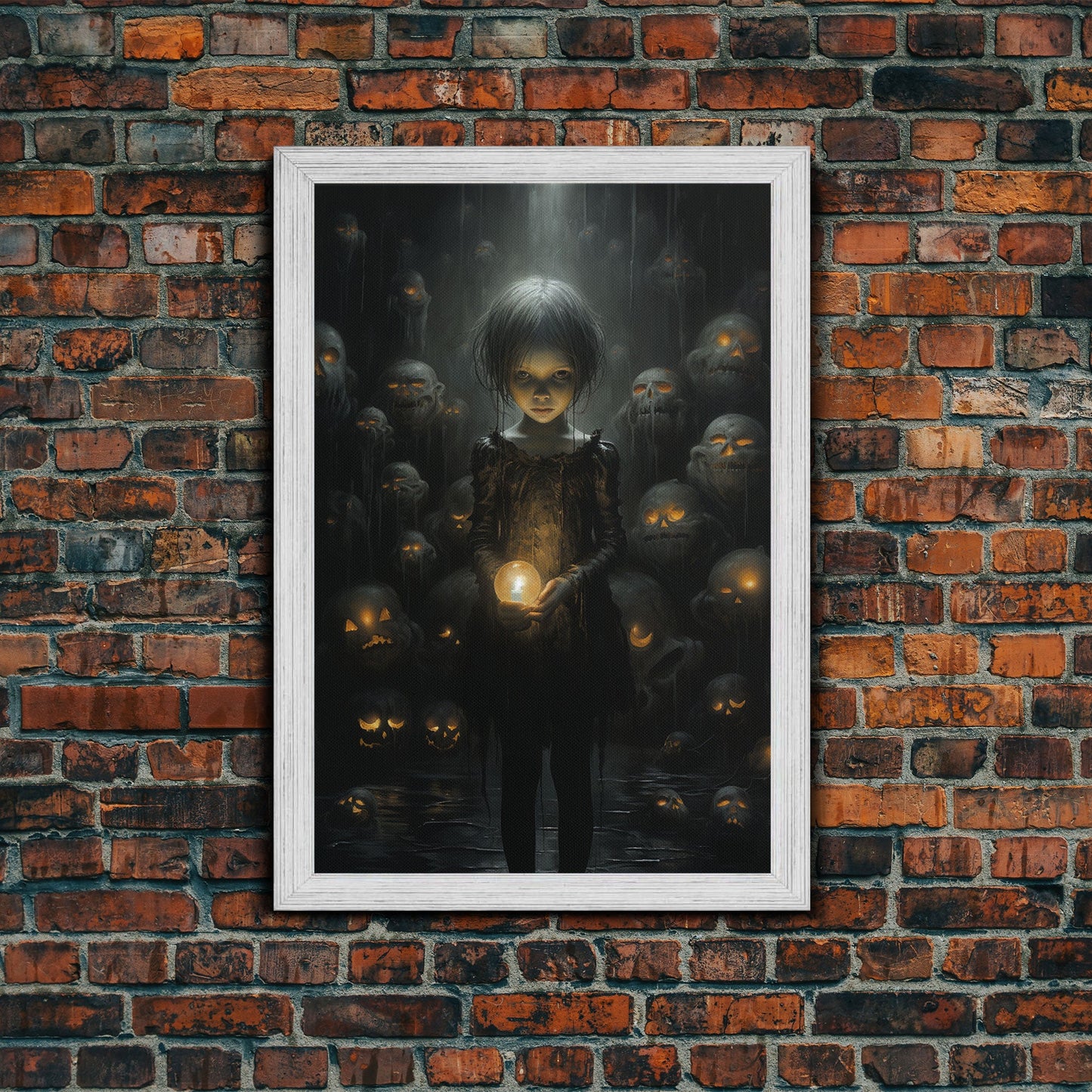 Dark Fantasy Art, Spooky Decor, Goth Decor, Canvas Print, Wall Art, Vertical Print, Dark Wall Art, Video Game Art, Gaming Wall Decor