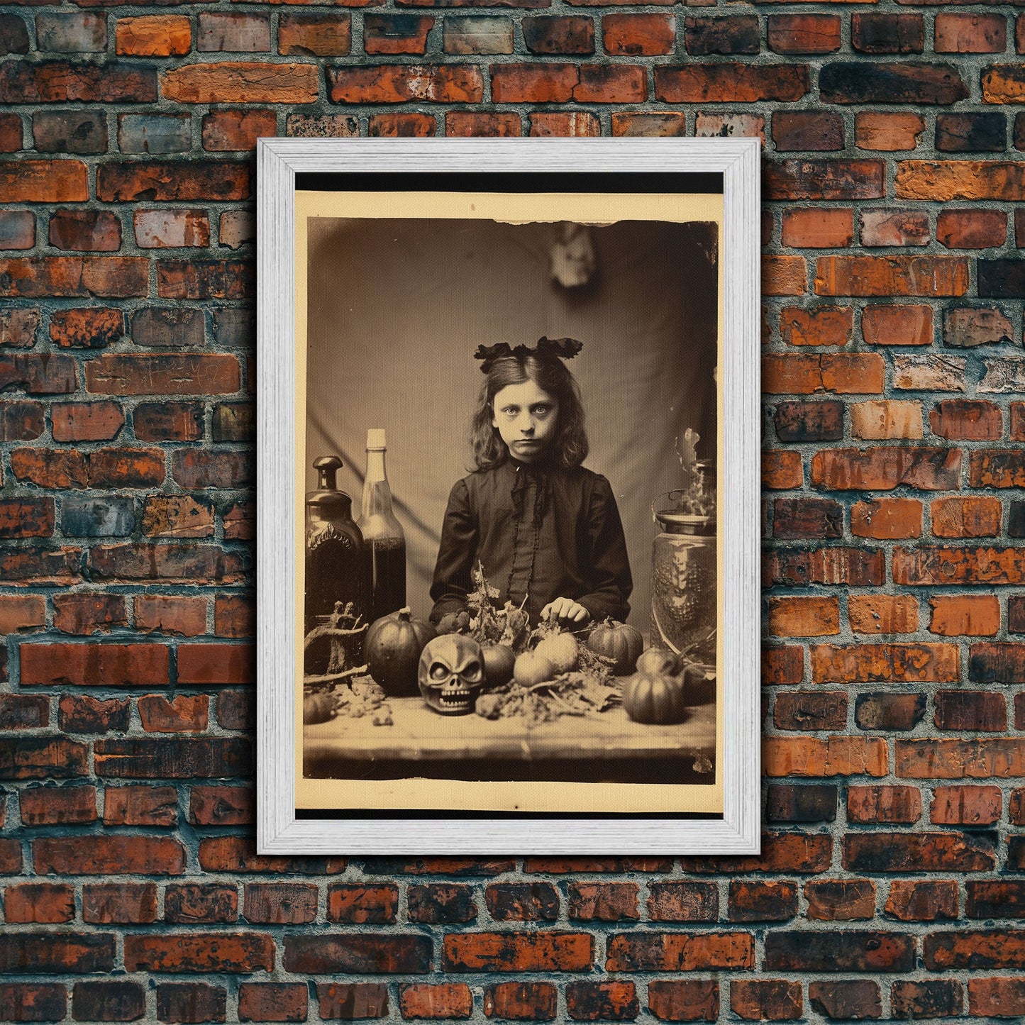 Spooky Room Decor, Gothic Wall Decor, Horror Art, Dark Fantasy, Occult Art, Canvas Print, Wall Art, Vertical Print, Home Decor, Wall Decor