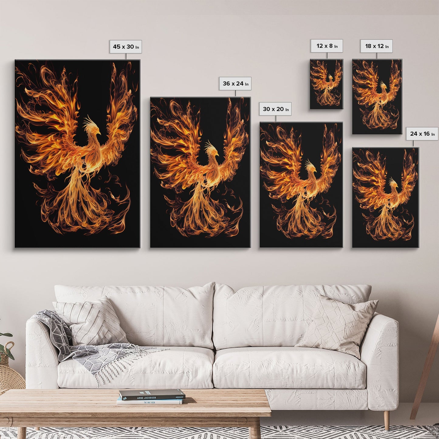 Canvas Print Of "The Phoenix" - Rebirth Art - Framed Canvas Art - Framed Wall Art - Incredibly Beautiful Phoenix Decor