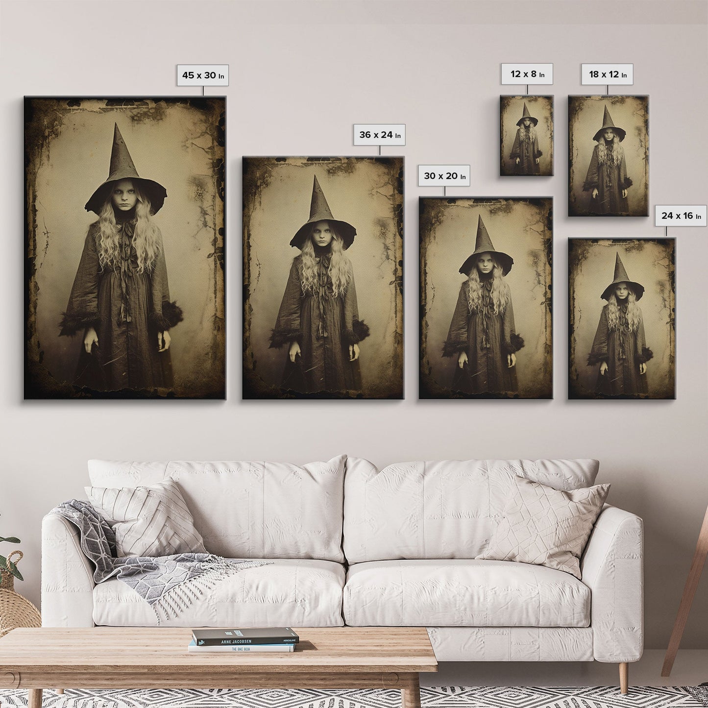 Witch Wall Decor, Dark Art Print, Horror Art Print, Weird Art Print, Canvas Print, Wall Art, Vertical Print, Home Decor, Wall Decor