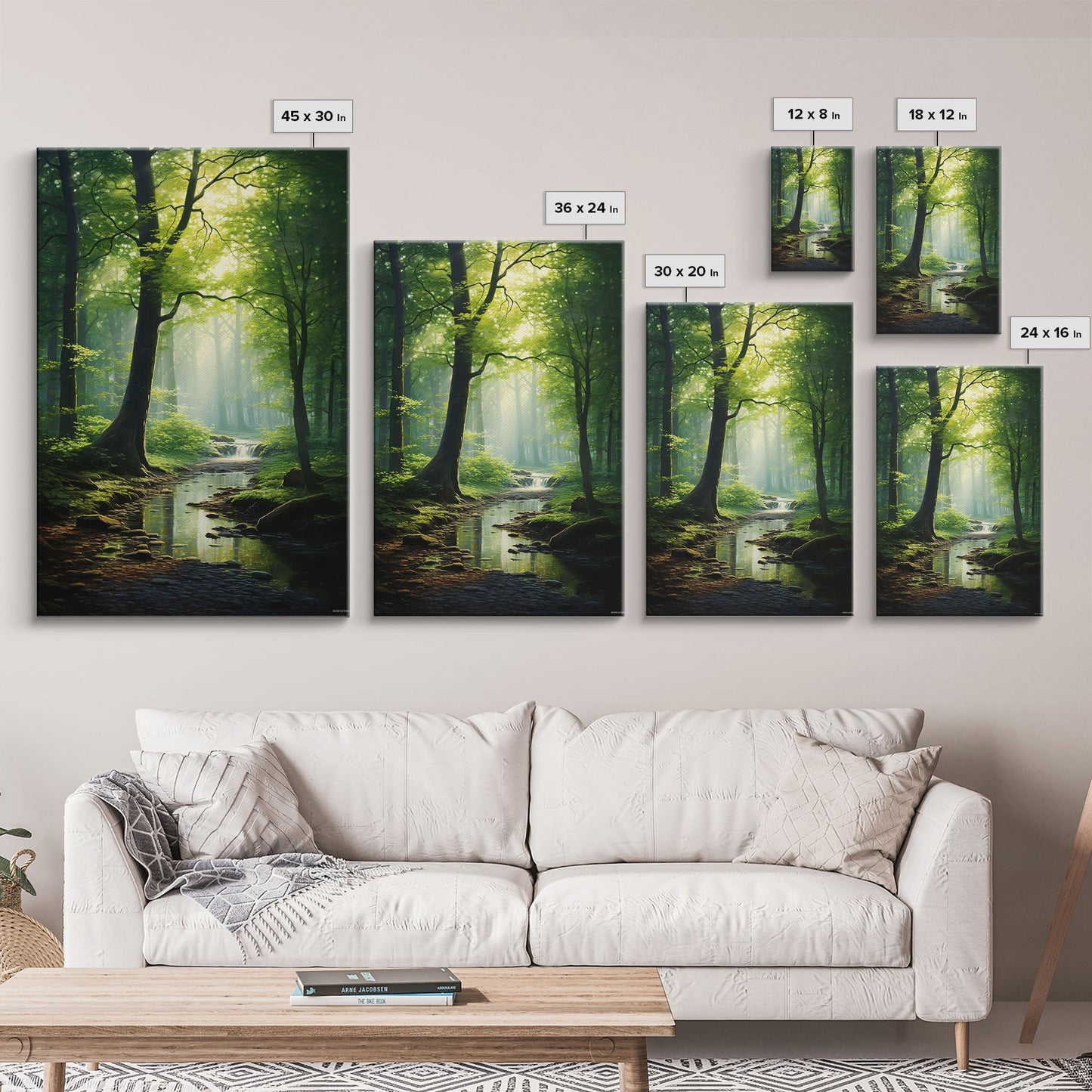 Forest Wall Art, Nature Inspired Art, Trees Art, Canvas Print, Wall Art, Vertical Print, Engagement Gift, Camper Wall Decor, Bedroom Prints