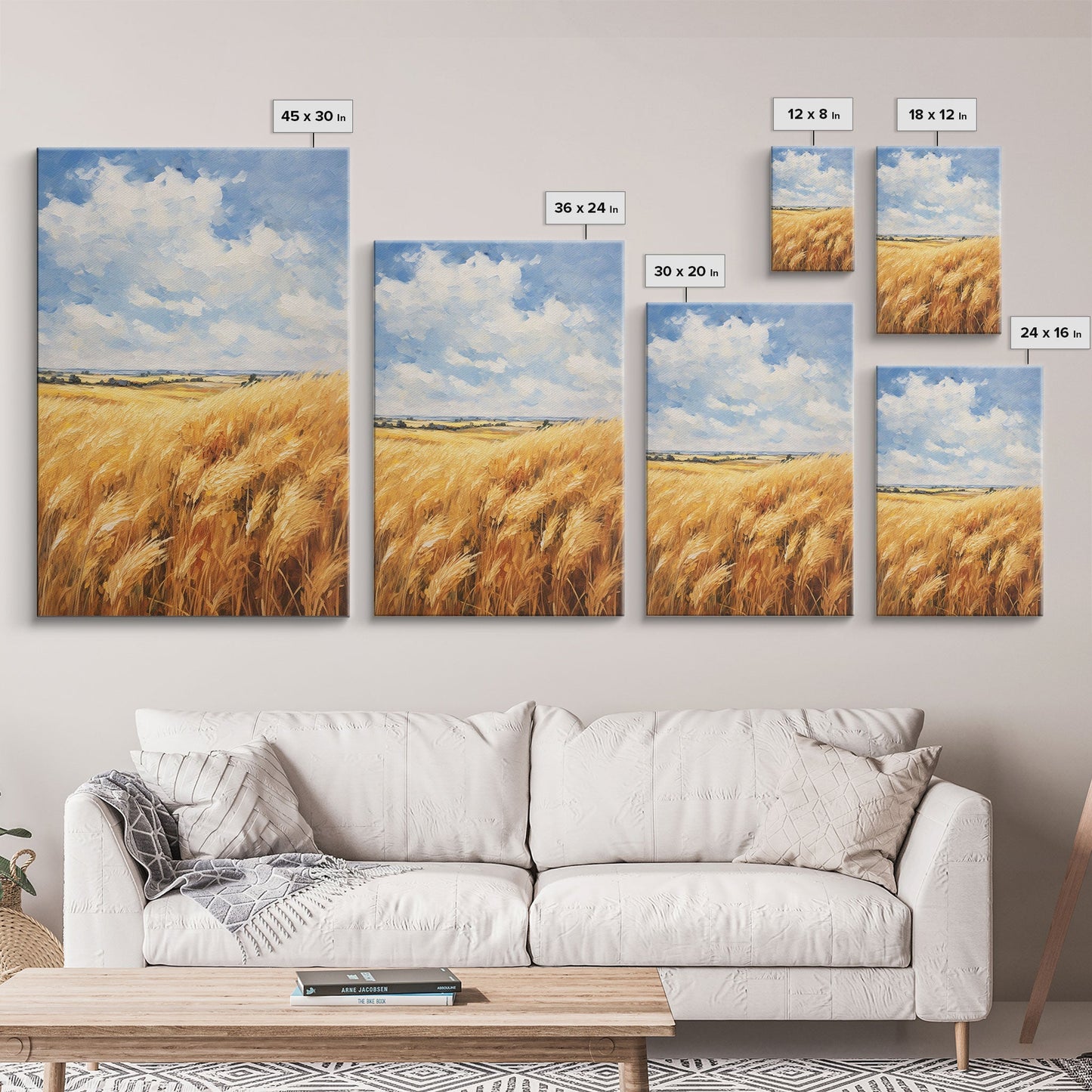 Wheat Feld Wall Art. Farm Wall Print, Landscape Art, Canvas Print, Wall Art, Vertical Art, Gift For Friend, Farmhouse Wall Decor, RV Decor