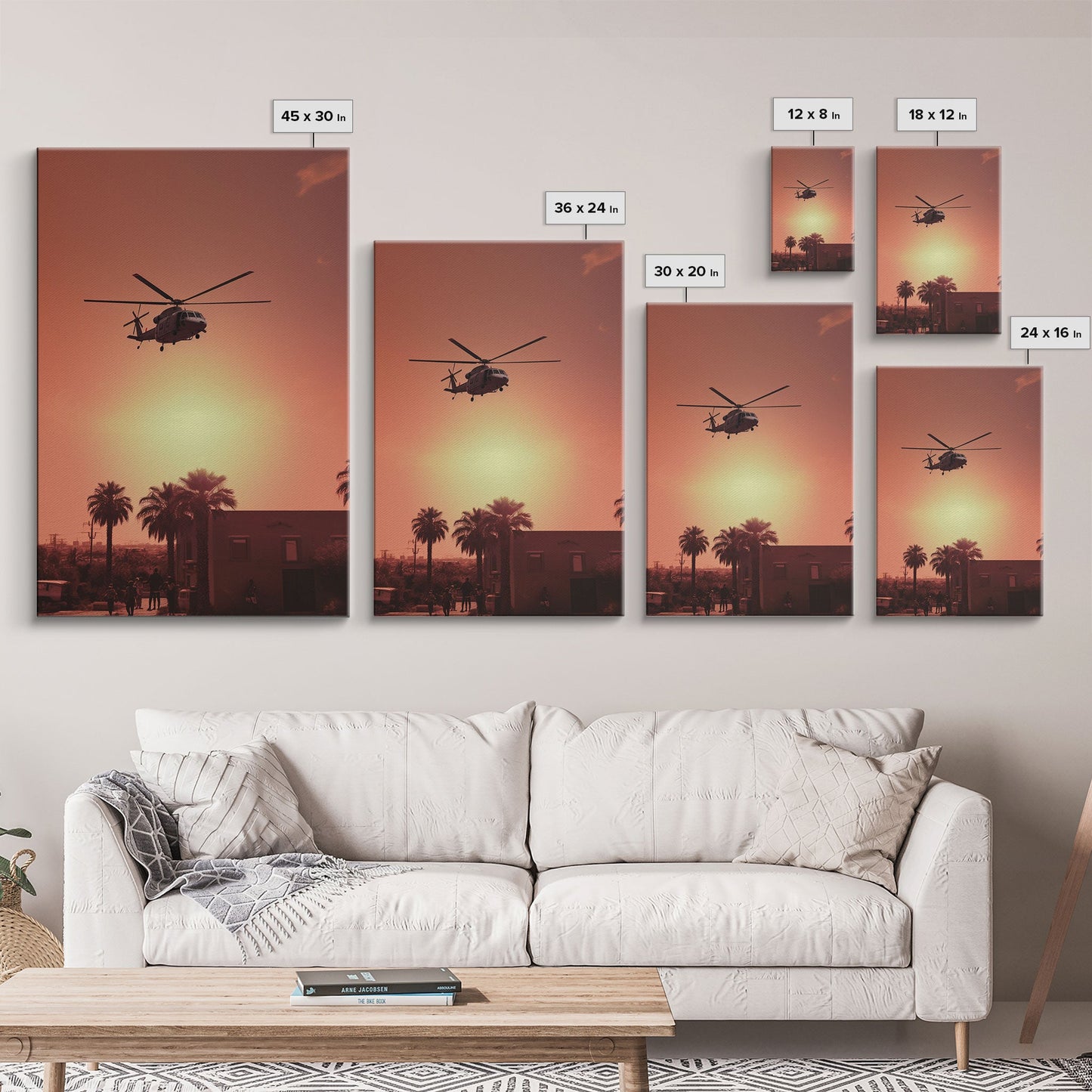 Helicopter, Chopper, Aviation Art, Helicopter Gifts, Canvas Print, Wall Hanging, Portrait Art, House Wall Art, Family Room Art, RV Decor