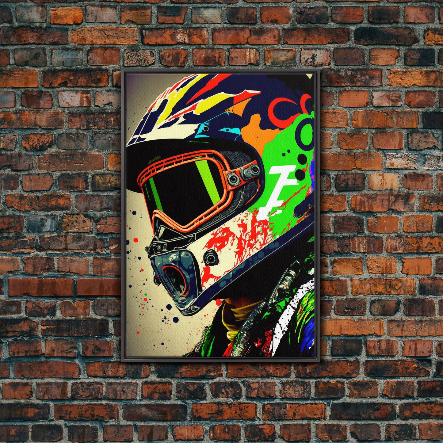 Motorcycle wall art framed print, Motorcycle poster print, MotoGP art, Motorcycle gifts, Motorcycle gift, Biker gift ready to hang print