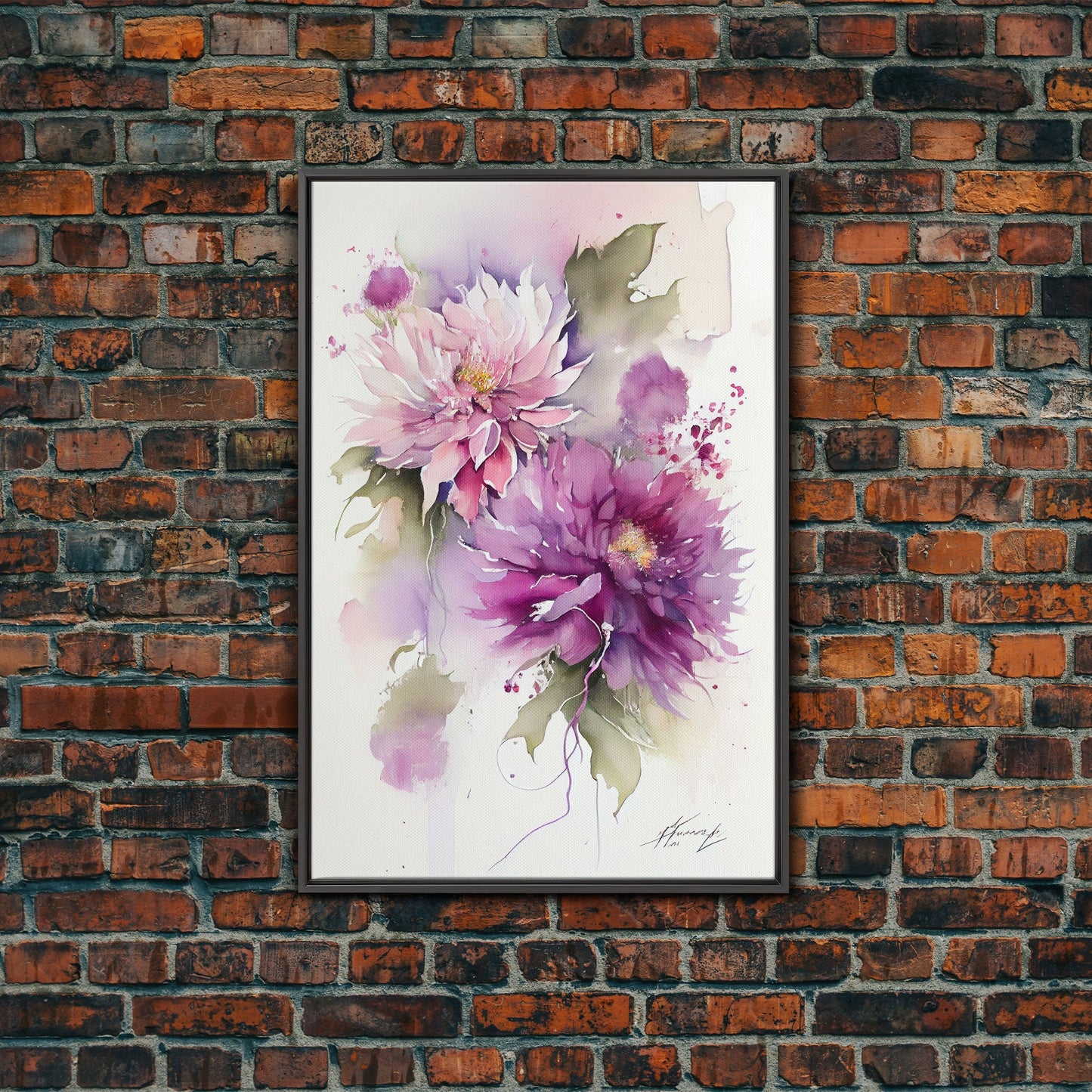 Vintage Style Framed Canvas Art, Vintage Floral Print, Vintage White Roses Painting, Still Life Botanical Farmhouse print, Flower Art