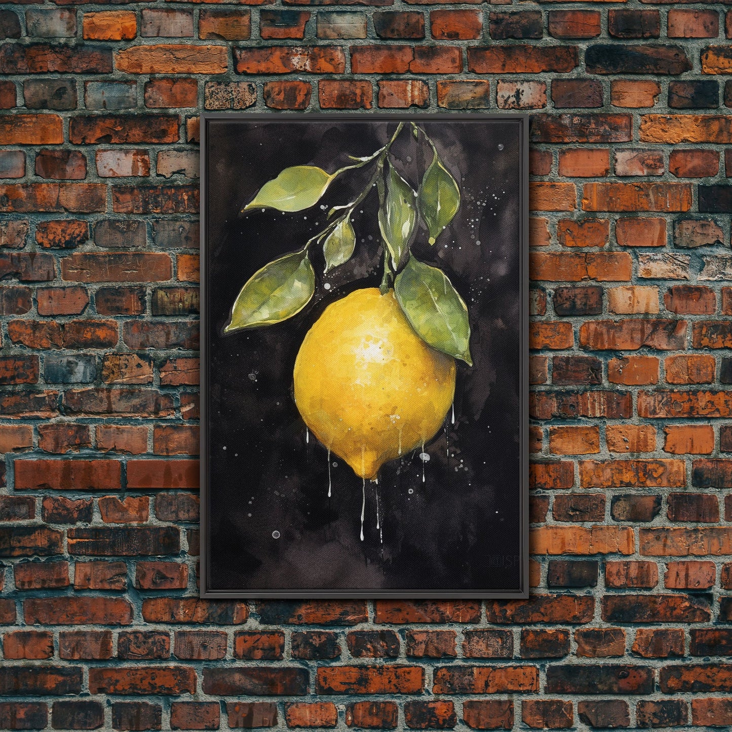 Food Art, Lemon Wall Decor, Fruit Wall Art, Kitchen Wall Art, Minimalist Wall Art, Wall Decor, Canvas Print, Wall Art, Framed Canvas Art