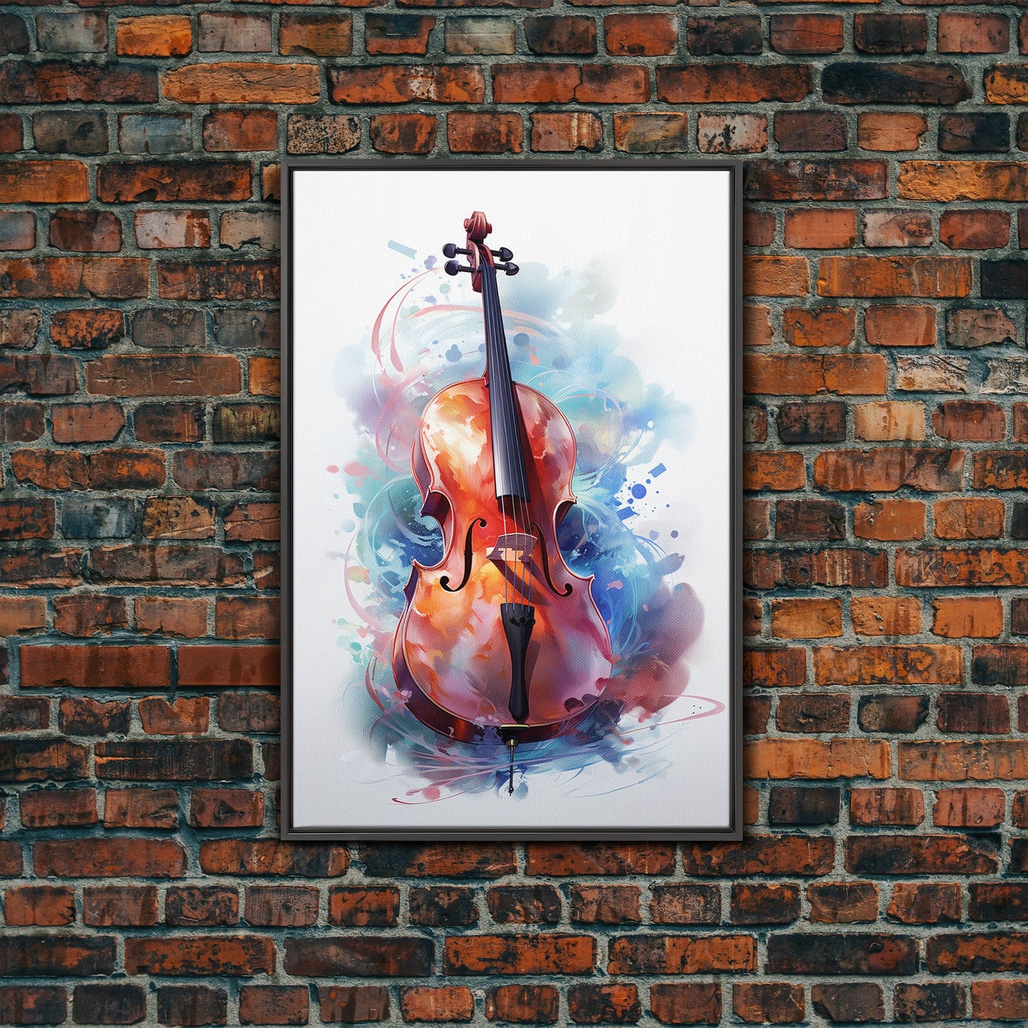 Galaxy Cello Studio Decor Gift, Banjo Wall Art Canvas Print, Stringed Instruments, Cello Art, Banjo Poster Print, Cello Gifts, Musical Art
