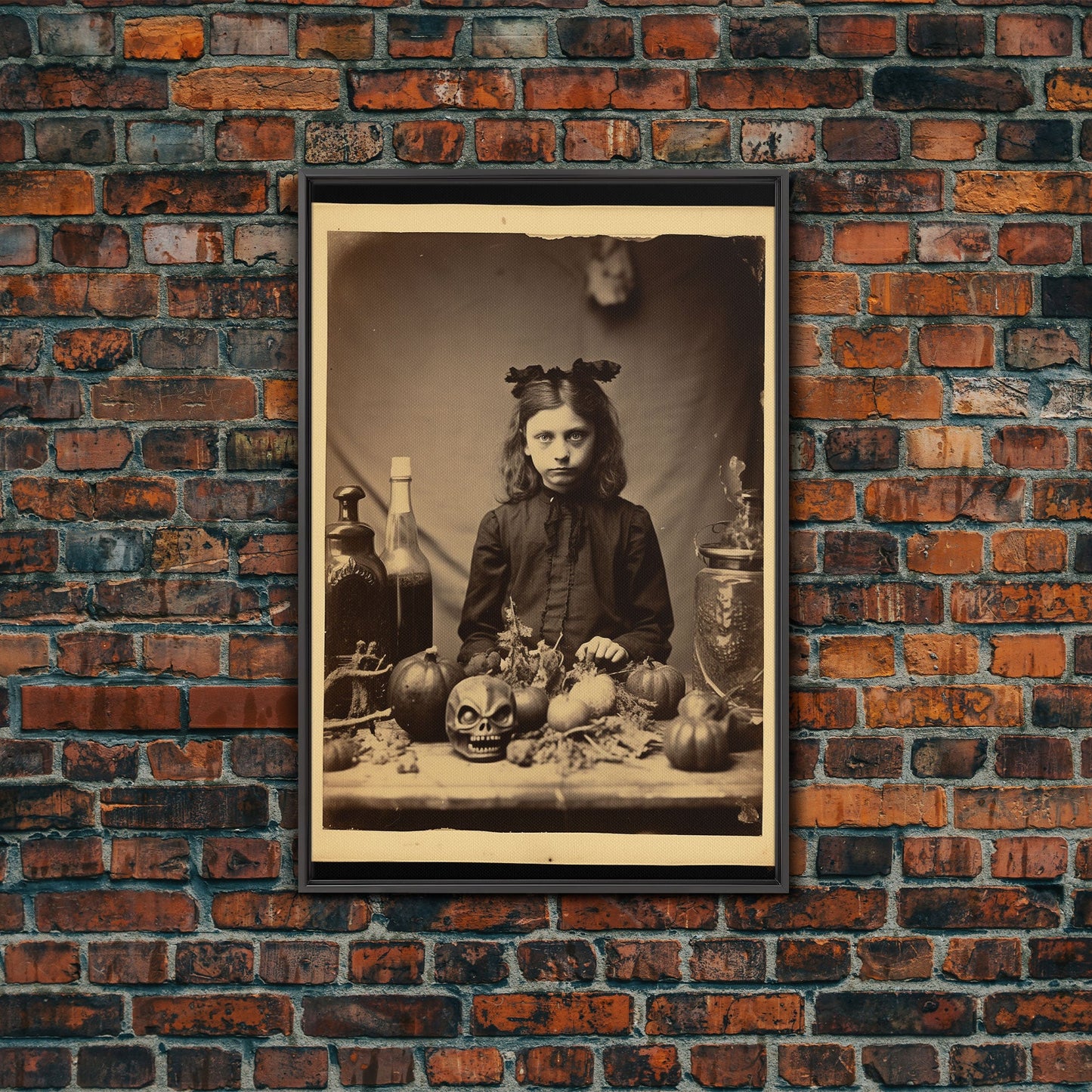Spooky Room Decor, Gothic Wall Decor, Horror Art, Dark Fantasy, Occult Art, Canvas Print, Wall Art, Vertical Print, Home Decor, Wall Decor