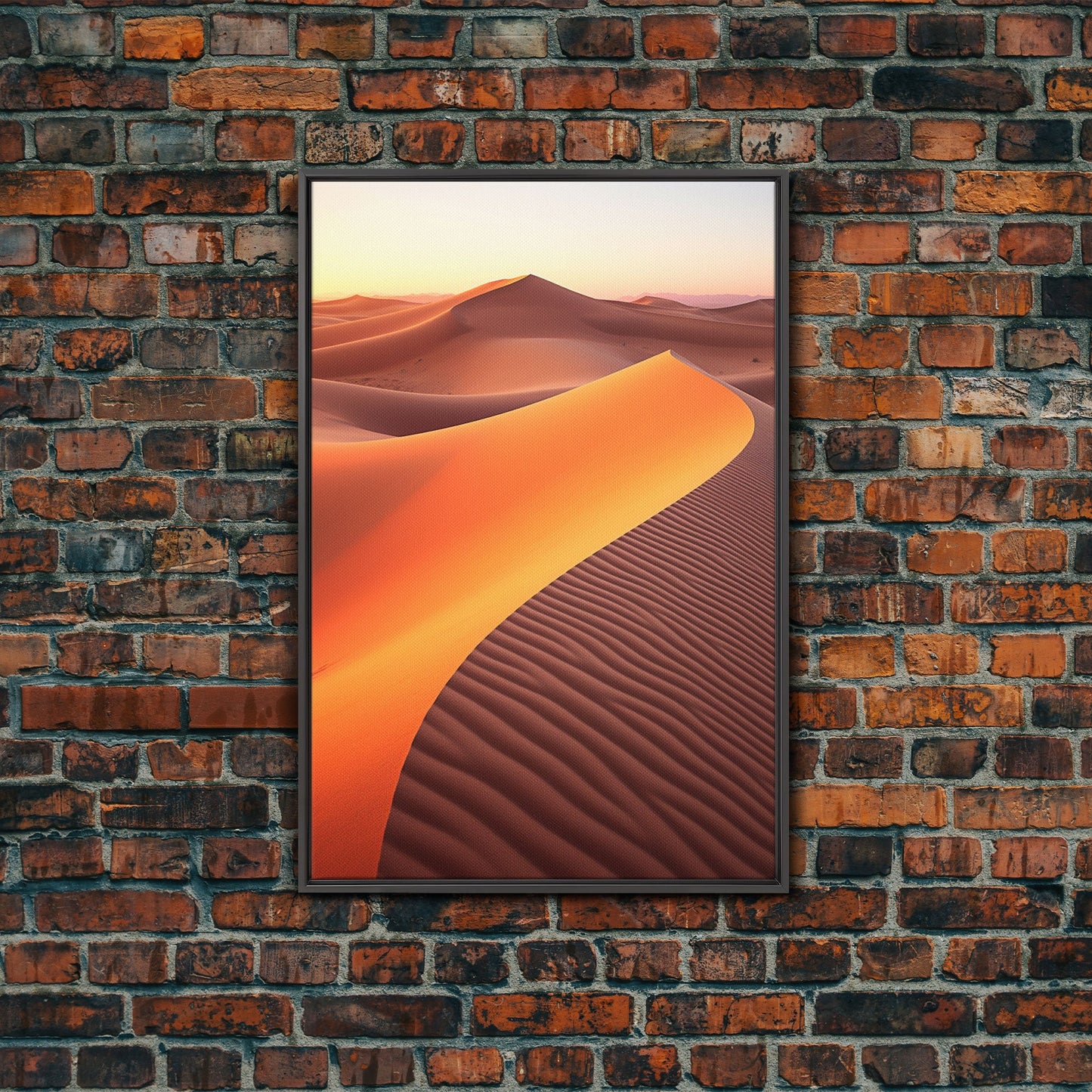 Desert Ladscape, Sand Dunes Art Print, Desert Art, Canvas Print, Wall Art, Vertical Art, Office Wall Decor, Landscape Print, Family Room Art