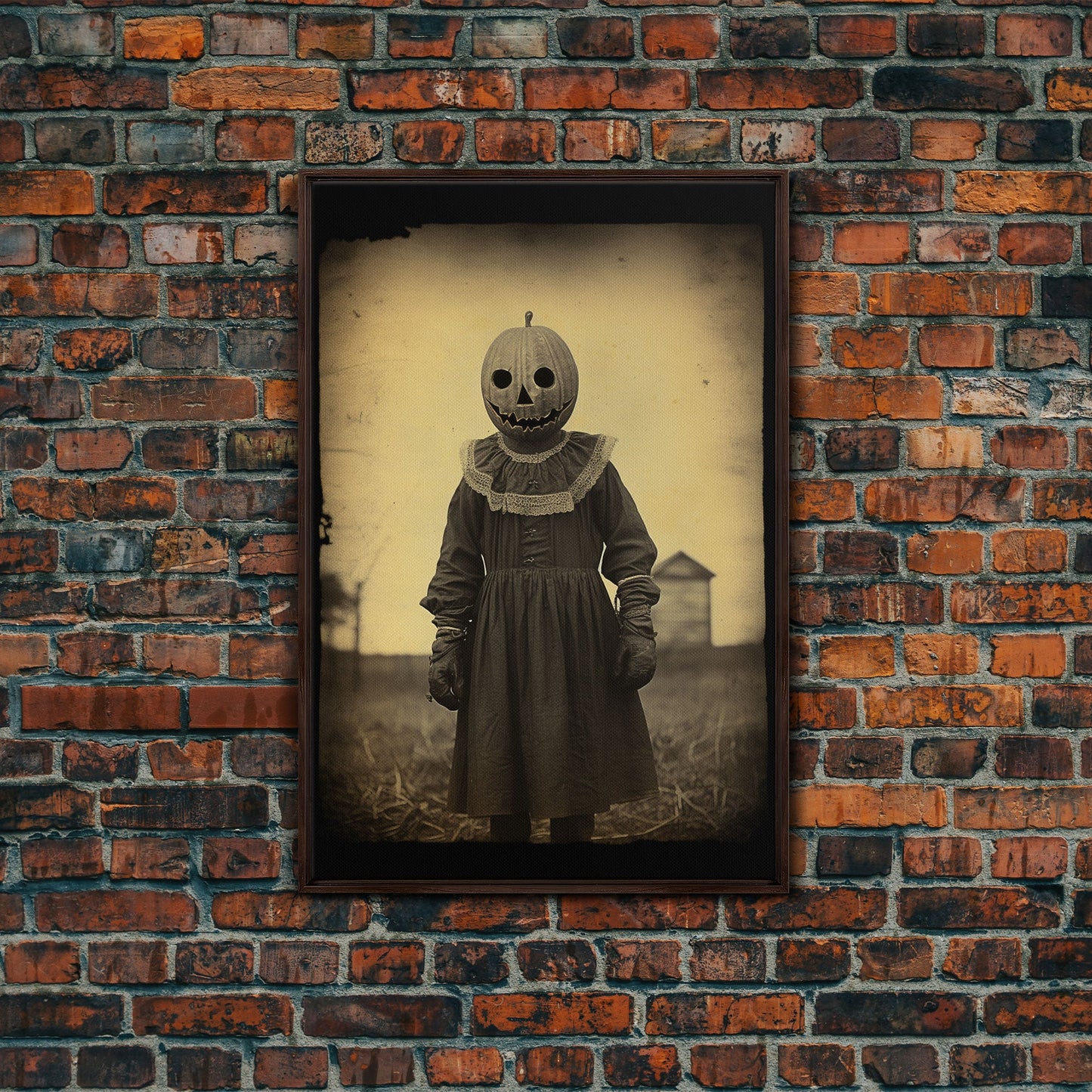 Creepy Wall Art, Horror Home Decor, Scary Wall Art, Spooky Halloween Canvas Print, Wall Art, Vertical Print, Home Decor, Wall Decor