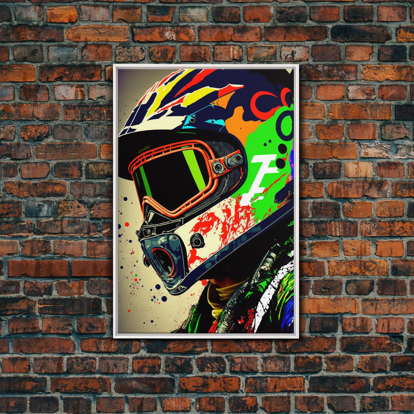 Motorcycle wall art framed print, Motorcycle poster print, MotoGP art, Motorcycle gifts, Motorcycle gift, Biker gift ready to hang print