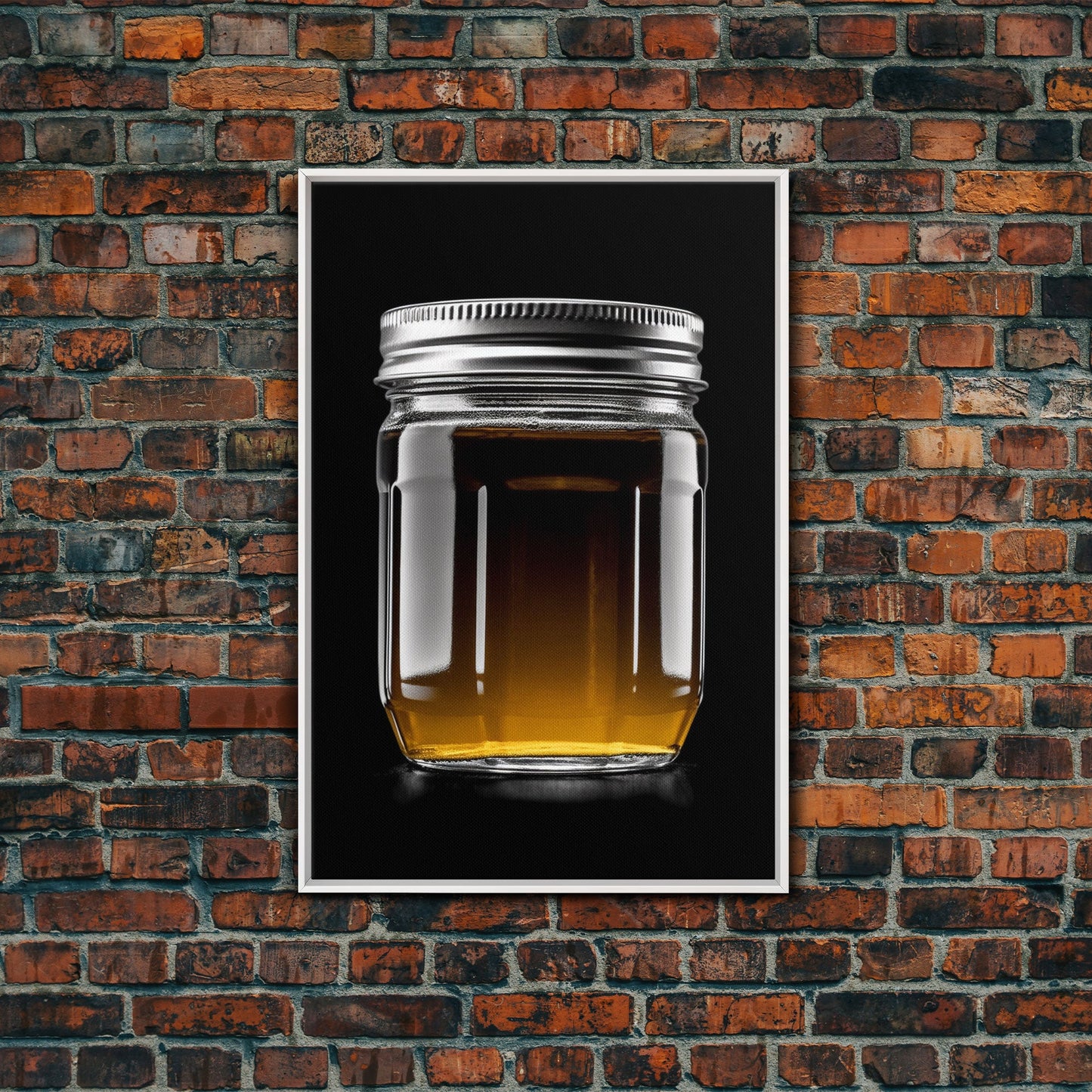 Mason Jar Wall Art, Kitchen Wall Decor, Jar Art, Minimalist Art, Wall Decor, Canvas Art, Wall Art, Framed Canvas Wall Decor