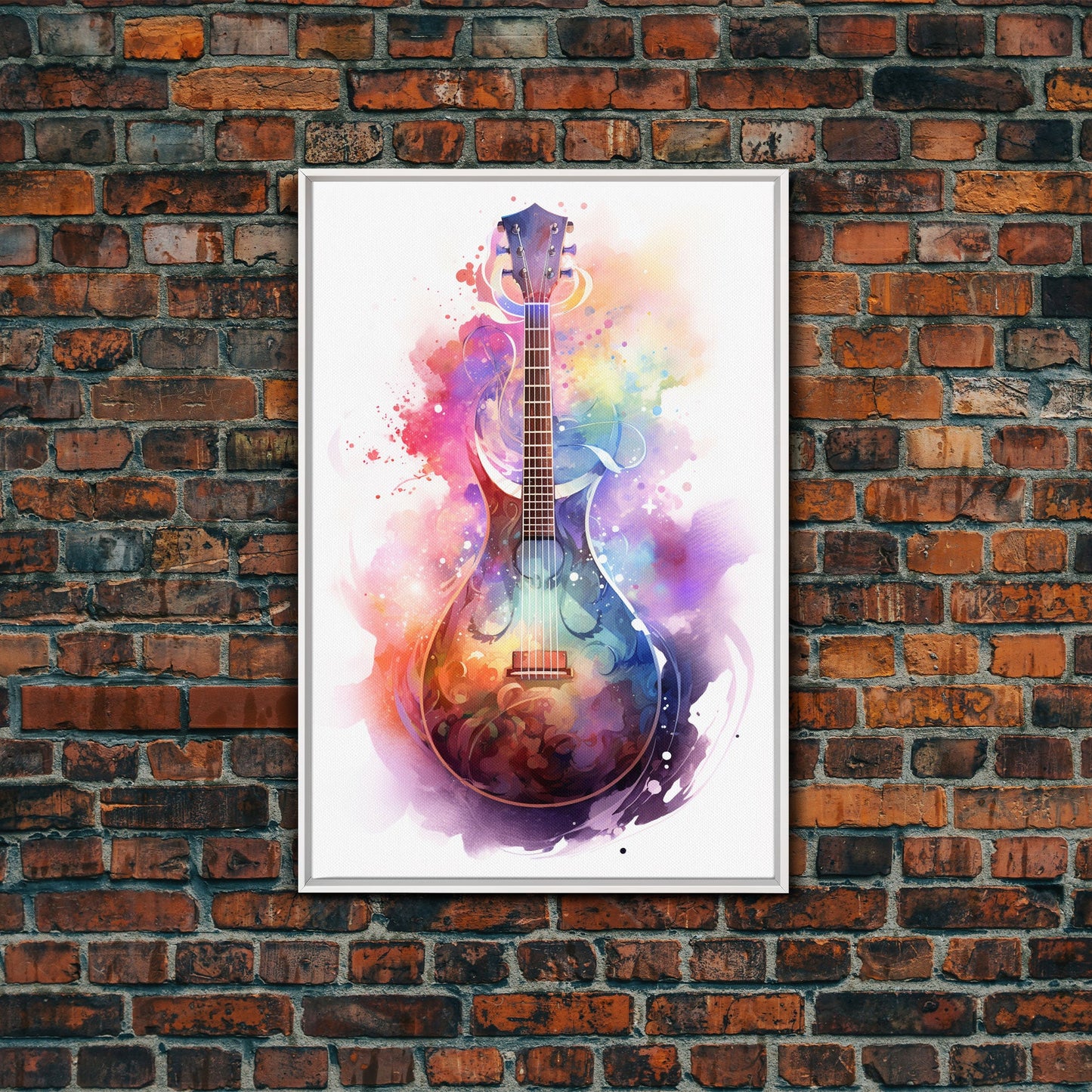 Lute Art, Stringed Instrument Print, Framed Canvas Art, Fantasy Decor, Art / Gift For The Bard Player