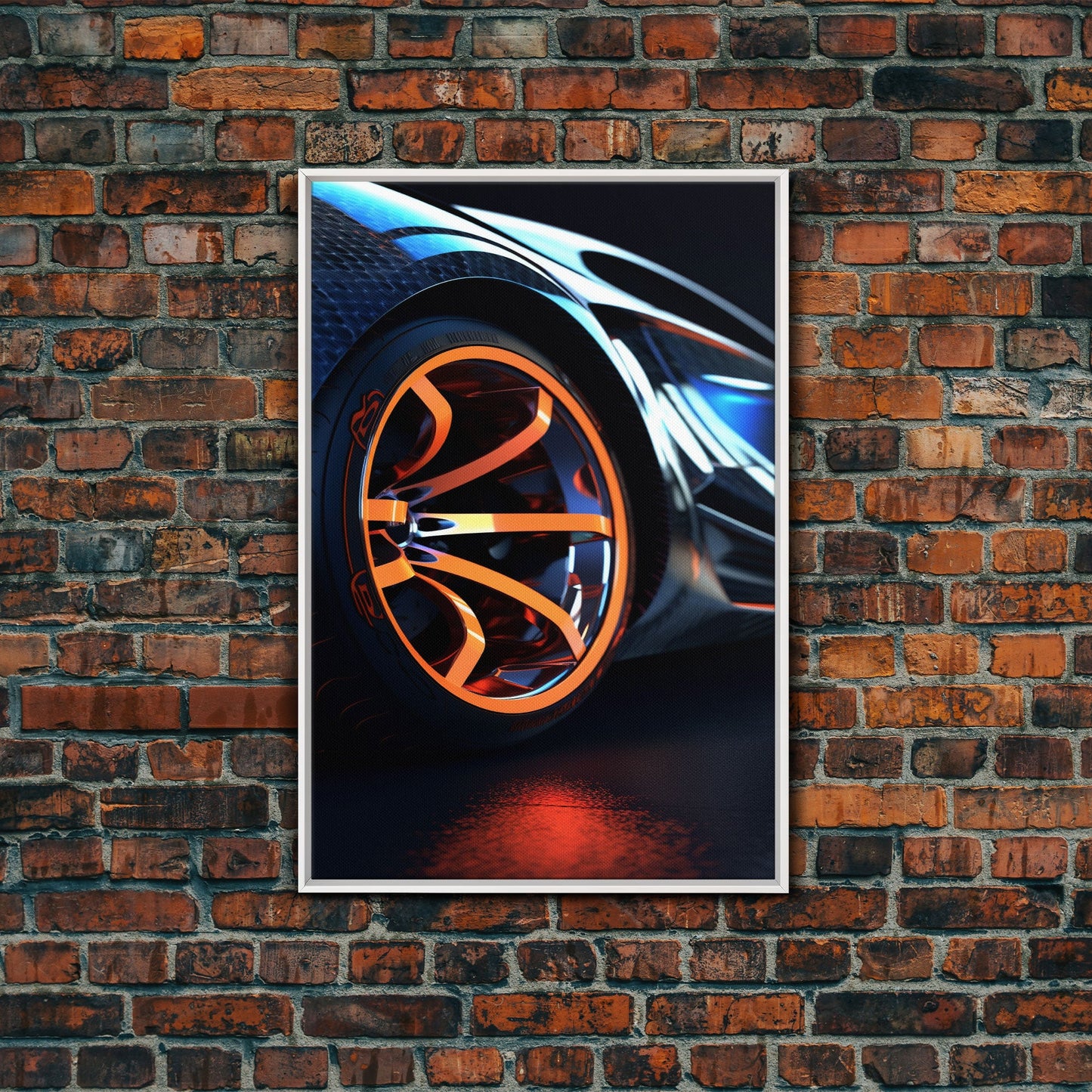 Car Guy Wall Art, Exotic Super Car Deep Dish Rims, Office or Man Cave Art, Automotive Photography, Sports Car Wall Art