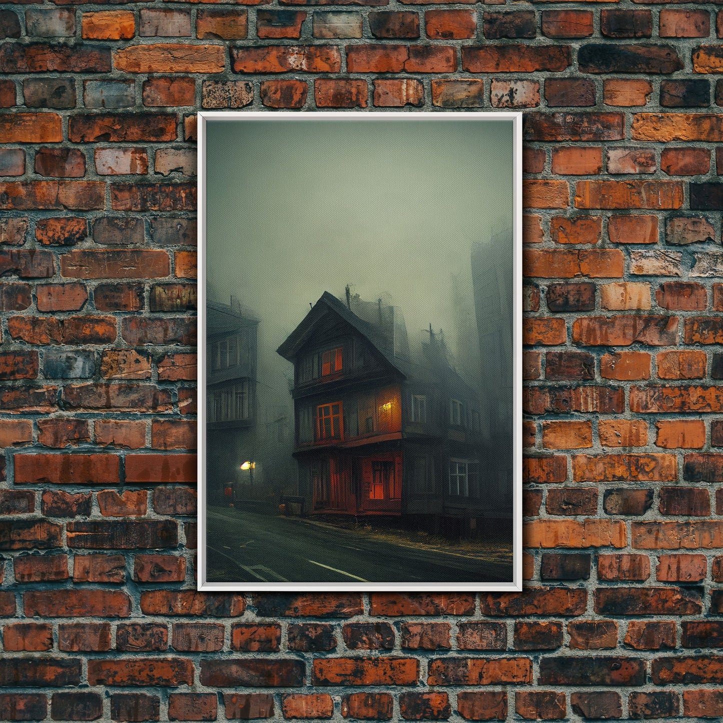 Spooky gloomy wall art, haunted house art, fine art poster print