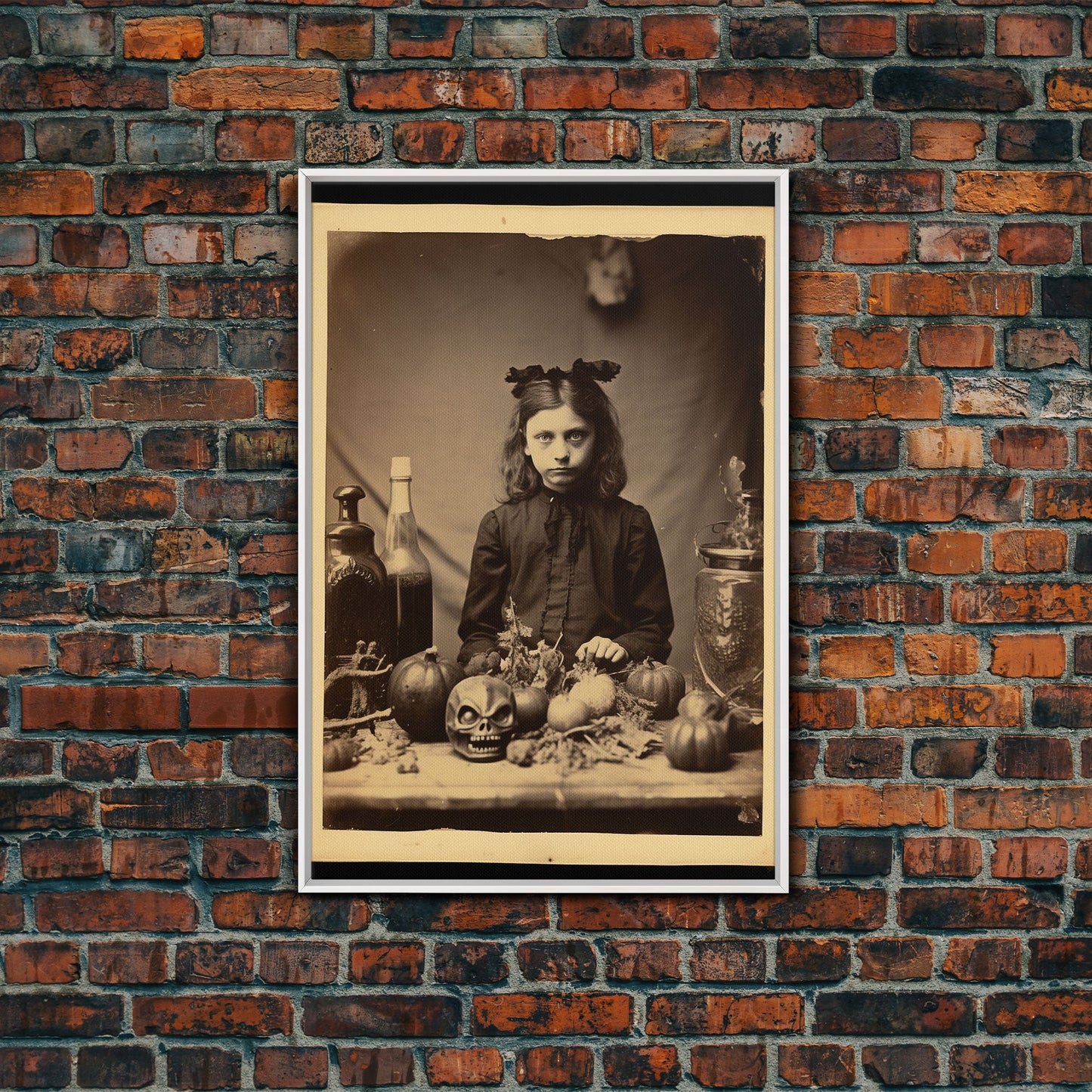 Spooky Room Decor, Gothic Wall Decor, Horror Art, Dark Fantasy, Occult Art, Canvas Print, Wall Art, Vertical Print, Home Decor, Wall Decor
