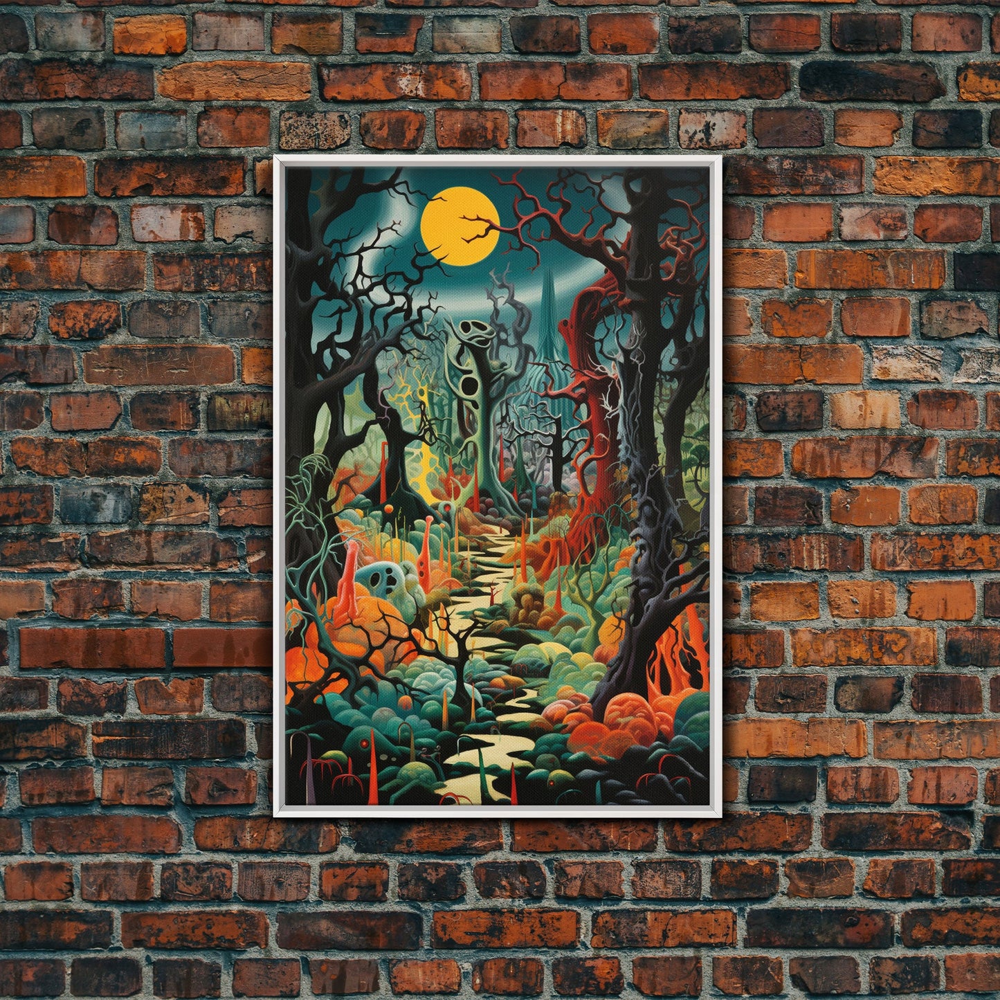 Halloween Wall Art, Spooky Room Decor, Creepy Wall Art, Canvas Print, Wall Art, Vertical Print, Horror Home Decor, Ghost Art Print