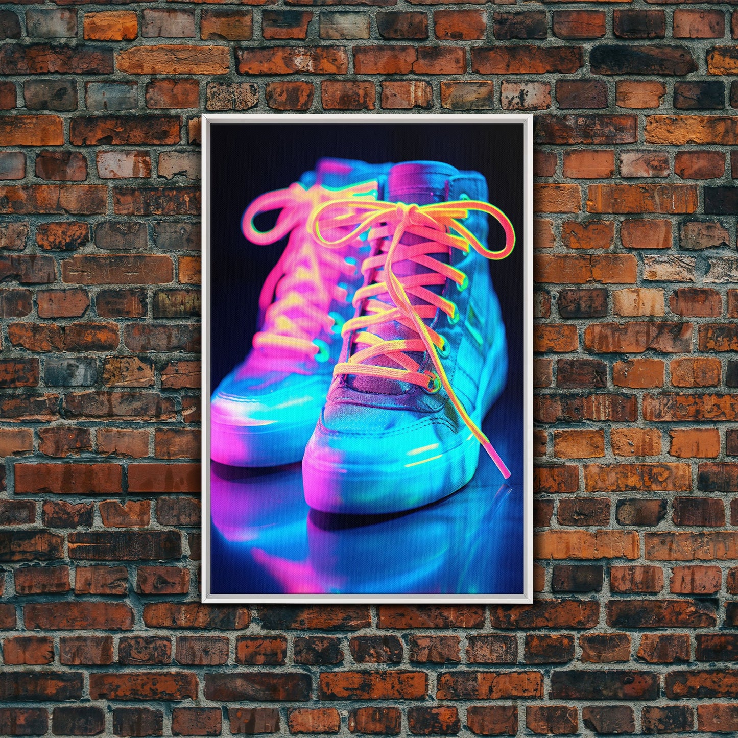 Sneaker Wall Art, Shoe Wall Art, Canvas Print, Wall Hanging, Portrait Art, Room Decor, College Dorm Art, Unique Wall Decor, Gift For Friend