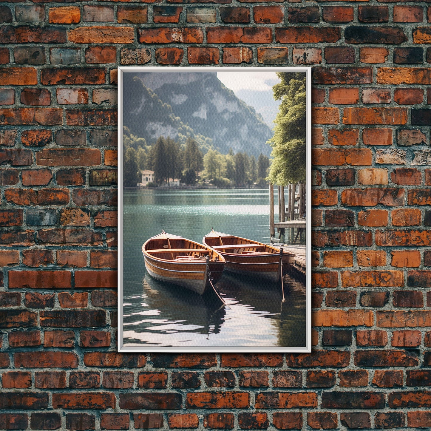 Paddle, Boat, Lake Wall Art, Canvas Print, Wall Hanging, Portrait Art, Lake House Wall Art, Couples Gift, Bookshelf Decor, Nature Print