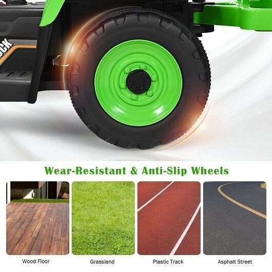 3-Gear-Shift Ride-On Tractor for Kids 3+ Years - Green