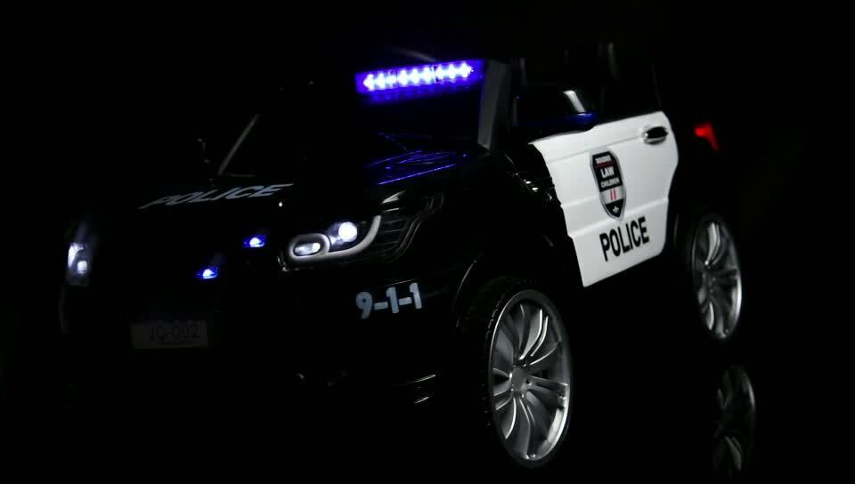 3-Speed Kids Police SUV Ride-On Car with Lights, Music, and Remote Control - Perfect Xmas Gift!