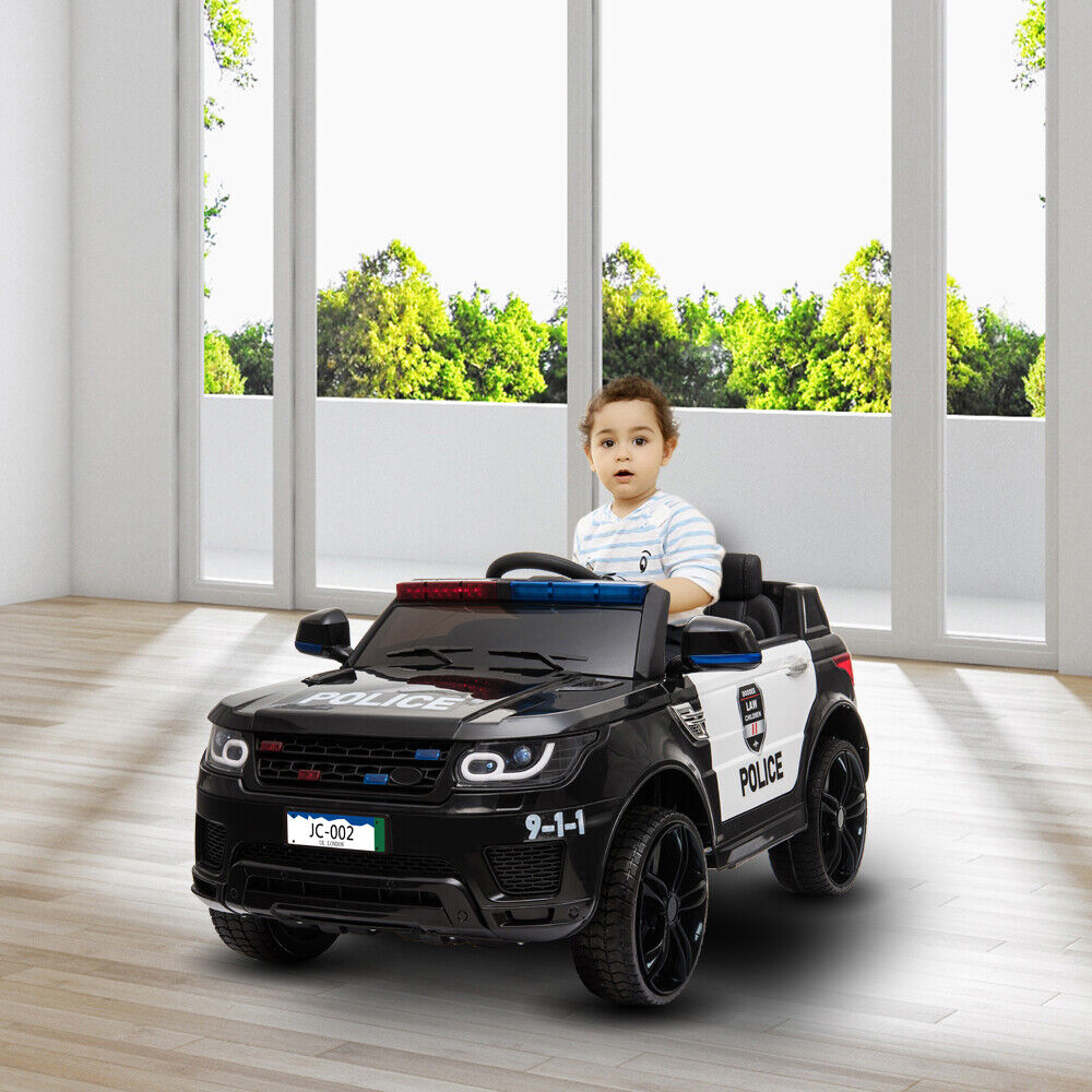 3-Speed Kids Police SUV Ride-On Car with Lights, Music, and Remote Control - Perfect Xmas Gift!