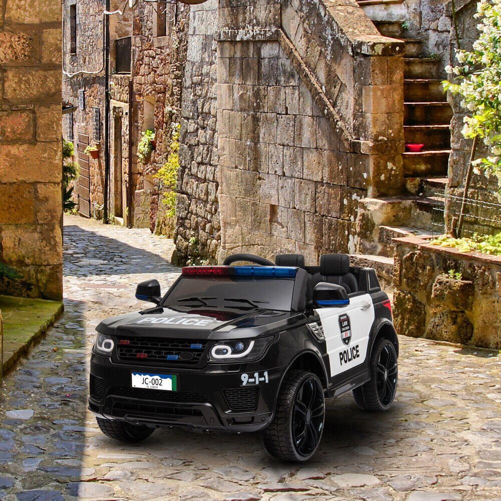 3-Speed Kids Police SUV Ride-On Car with Remote Control, Lights, and Music - Perfect Xmas Gift!