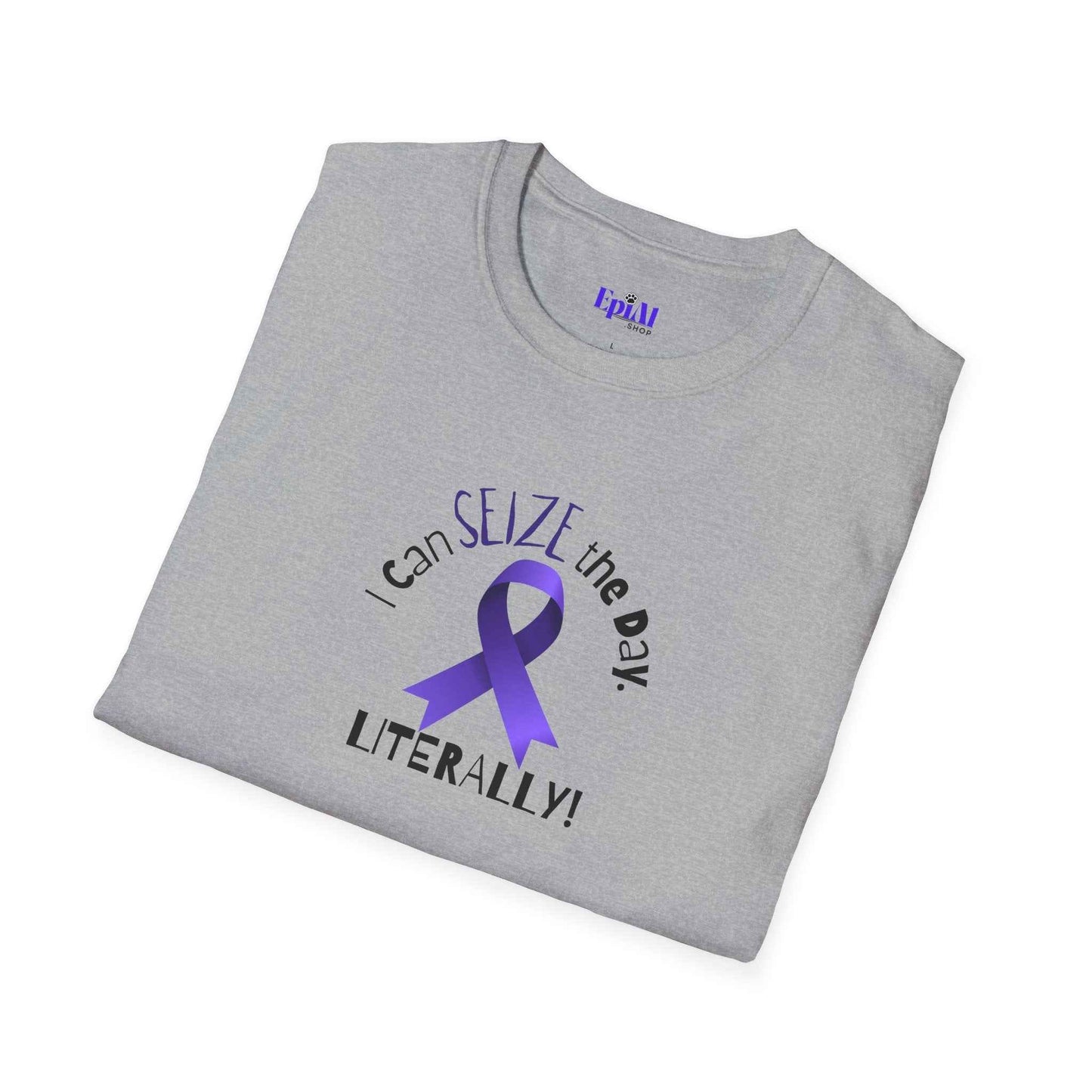 “I Can SEIZE the Day — Literally!” Epilepsy Awareness Pin Button (3")