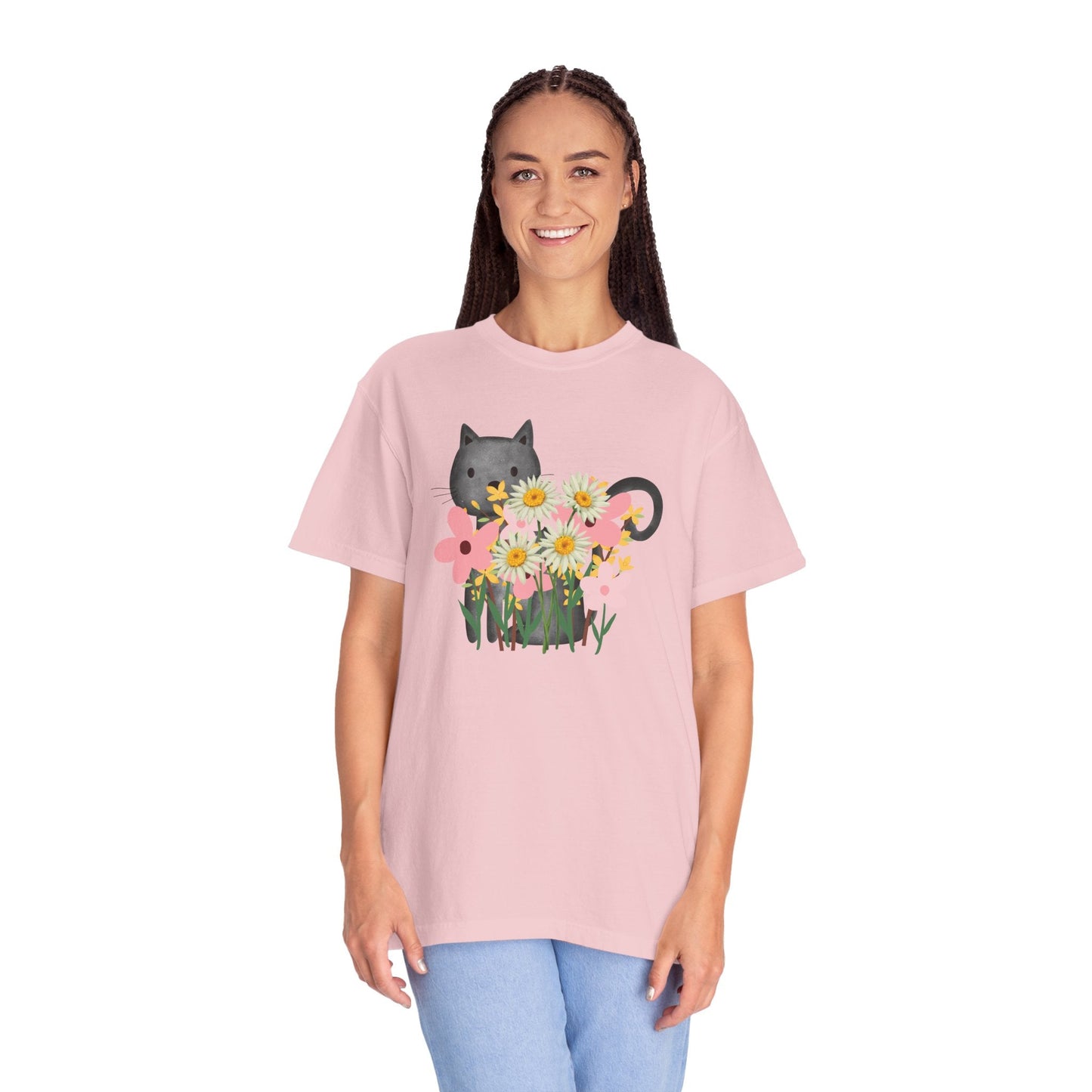 Women’s Floral Cat T-Shirt
