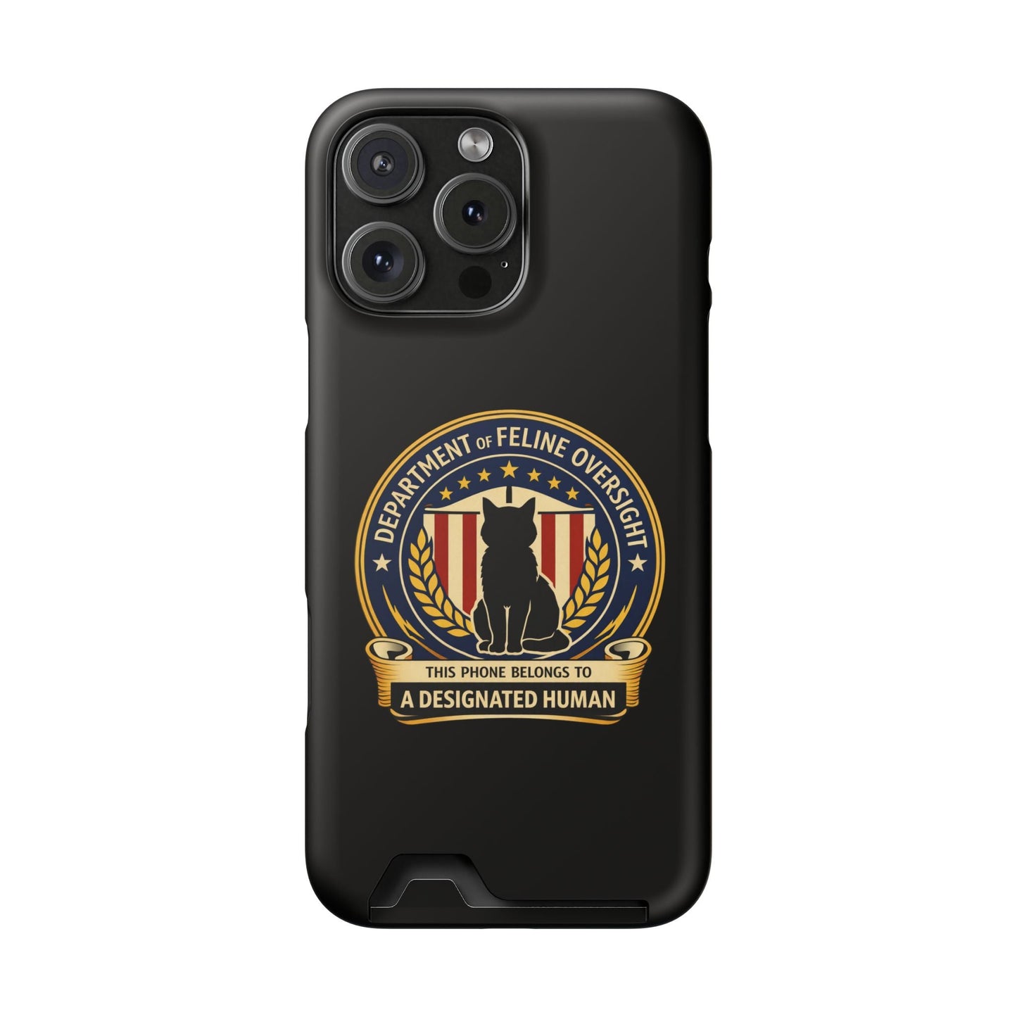 Department of Feline Oversight MagSafe iPhone Case — Designated Human Edition