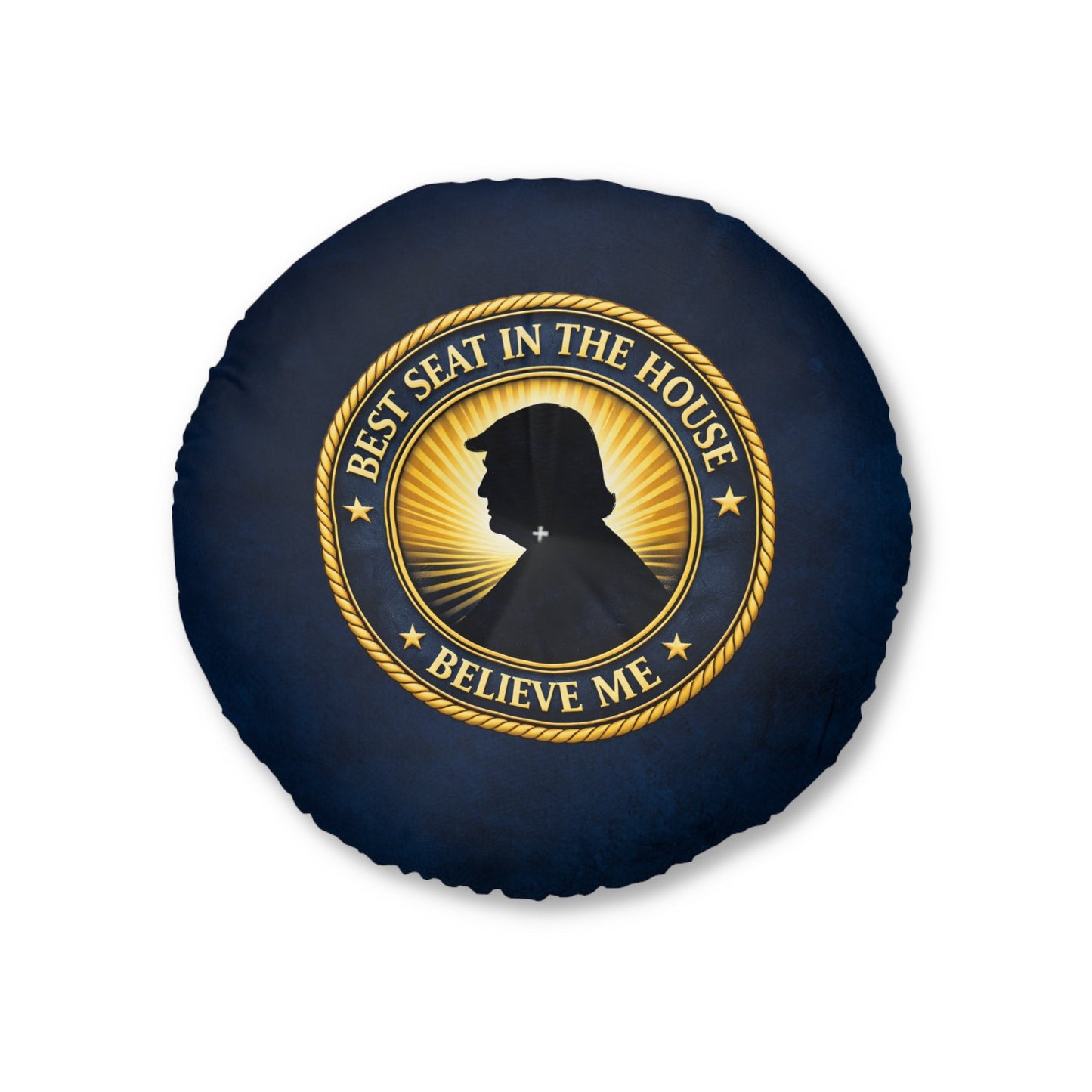 Best Seat in the House Floor Cushion – Political Parody Round Pillow